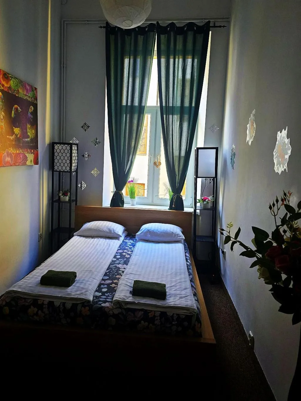 Bed in Green Cat Rooms