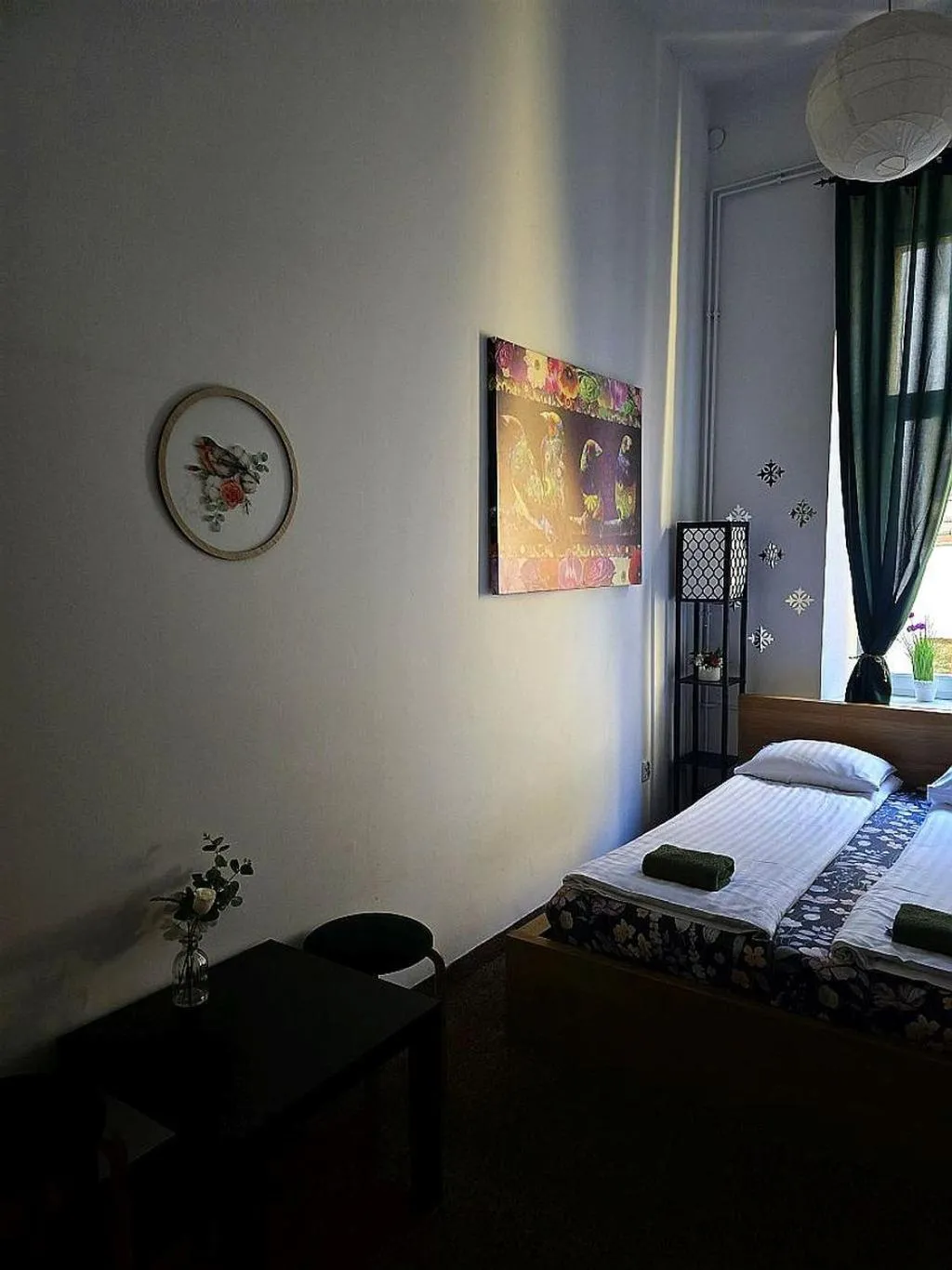 Bed in Green Cat Rooms