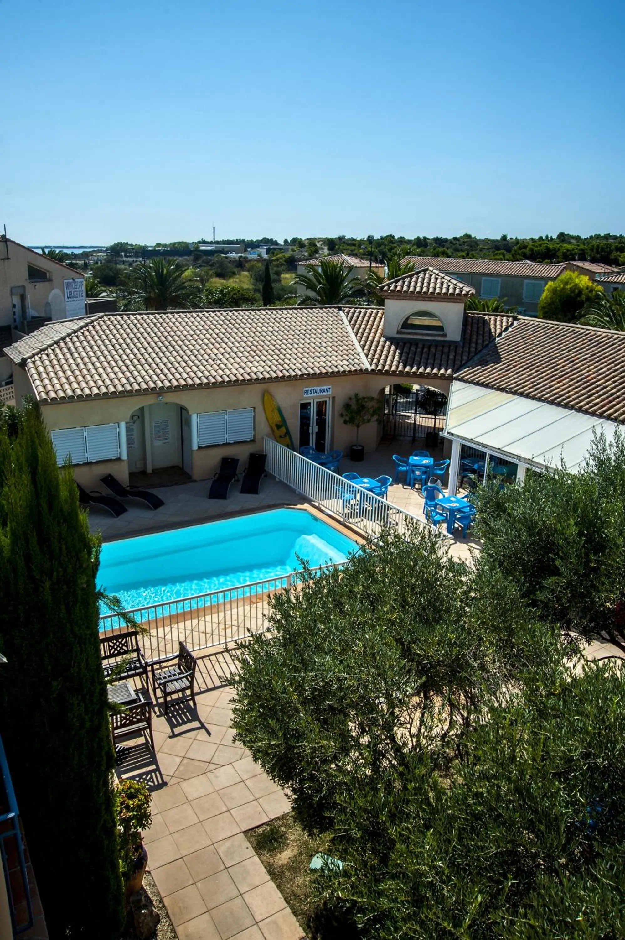 Pool view in Hôtel Le Leukos