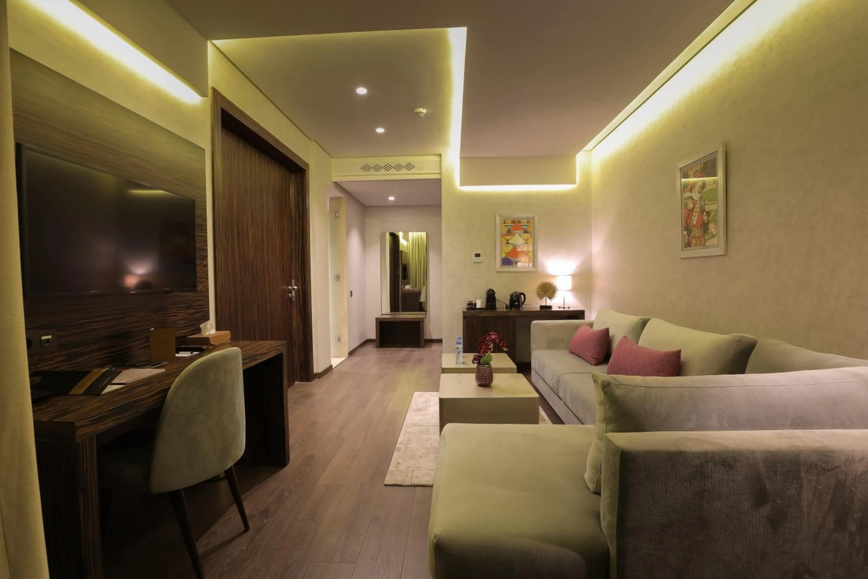 Seating area in Nour Plazza Hotel