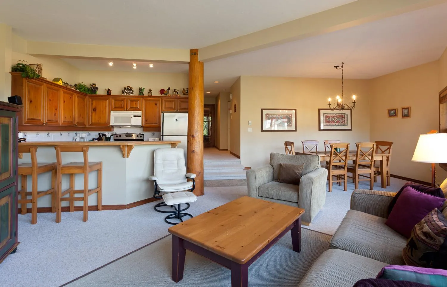 Living room in Blackcomb Greens by Whistler Premier