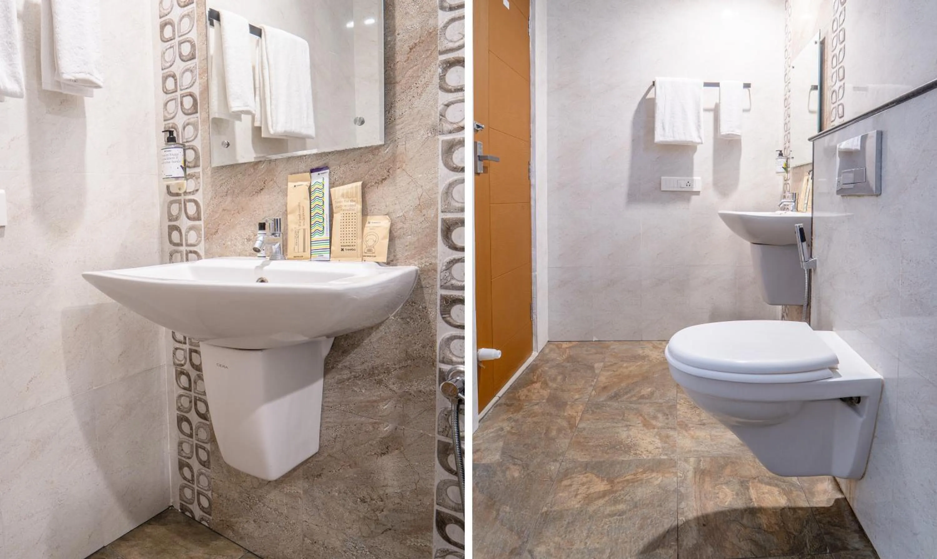 Bathroom in Treebo Petals Suites Marine Drive