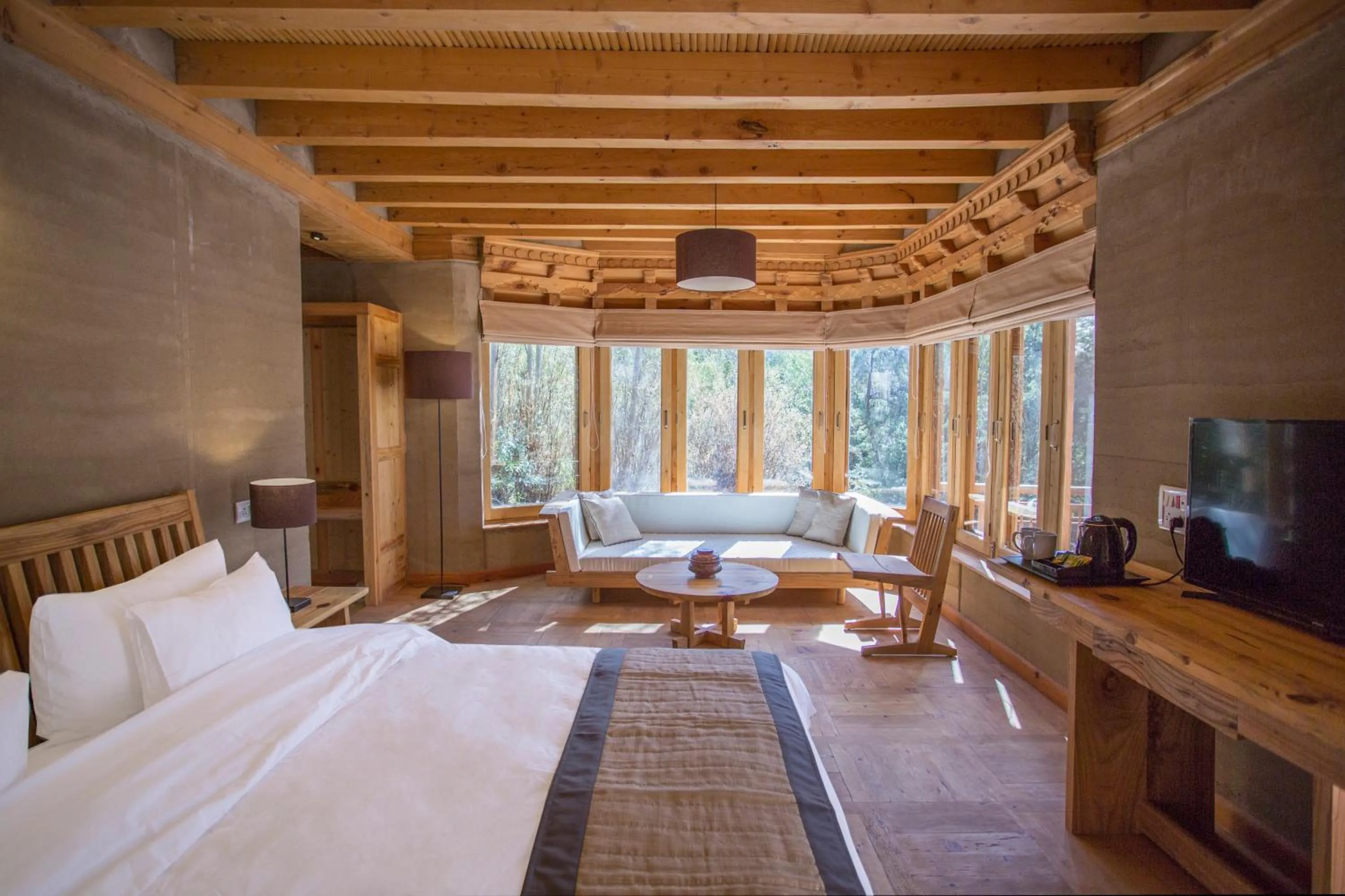 Photo of the whole room, Bed in Ladakh Eco Resort