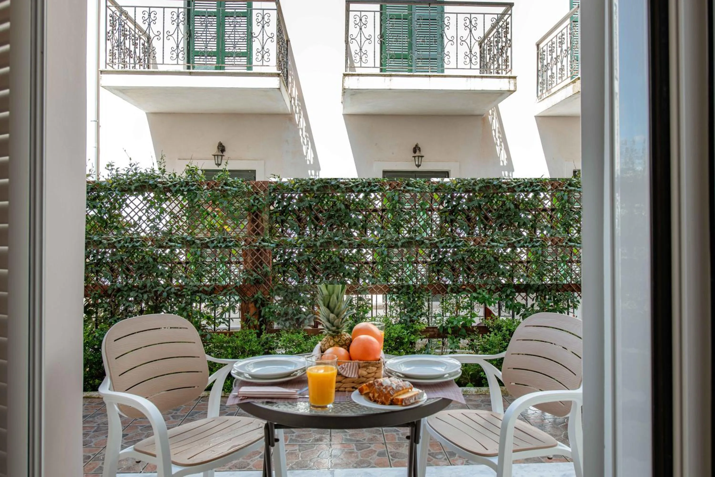 Balcony/Terrace in KORINA APART HOTEL KAVOS