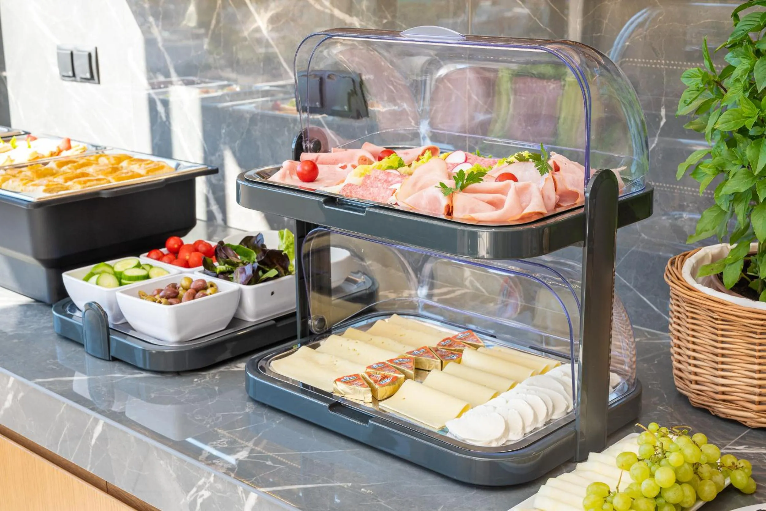 Buffet breakfast in Minois Boutique Hotel