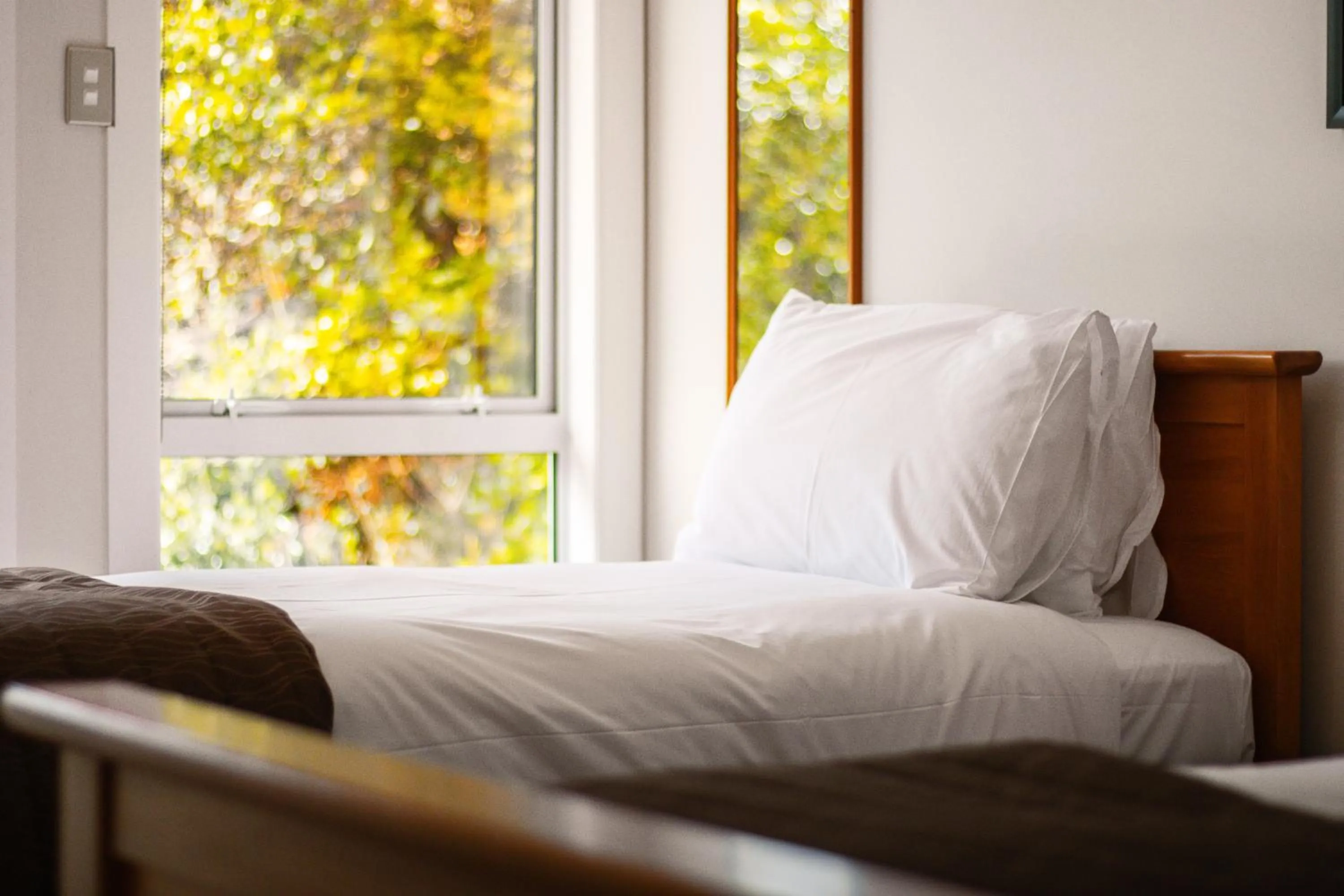 Bed in Ngati Ruanui Mountain Lodge