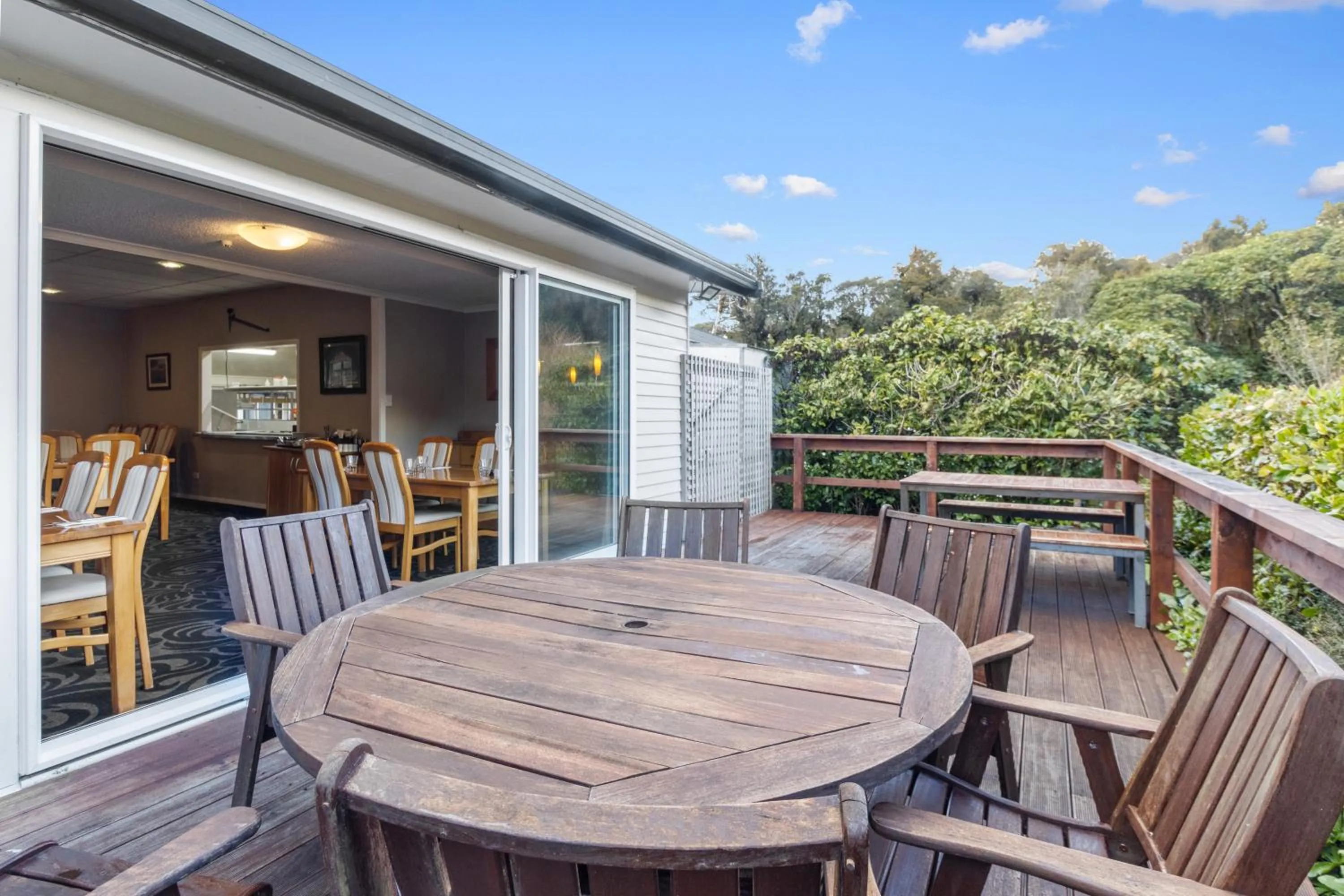 Patio in Ngati Ruanui Mountain Lodge