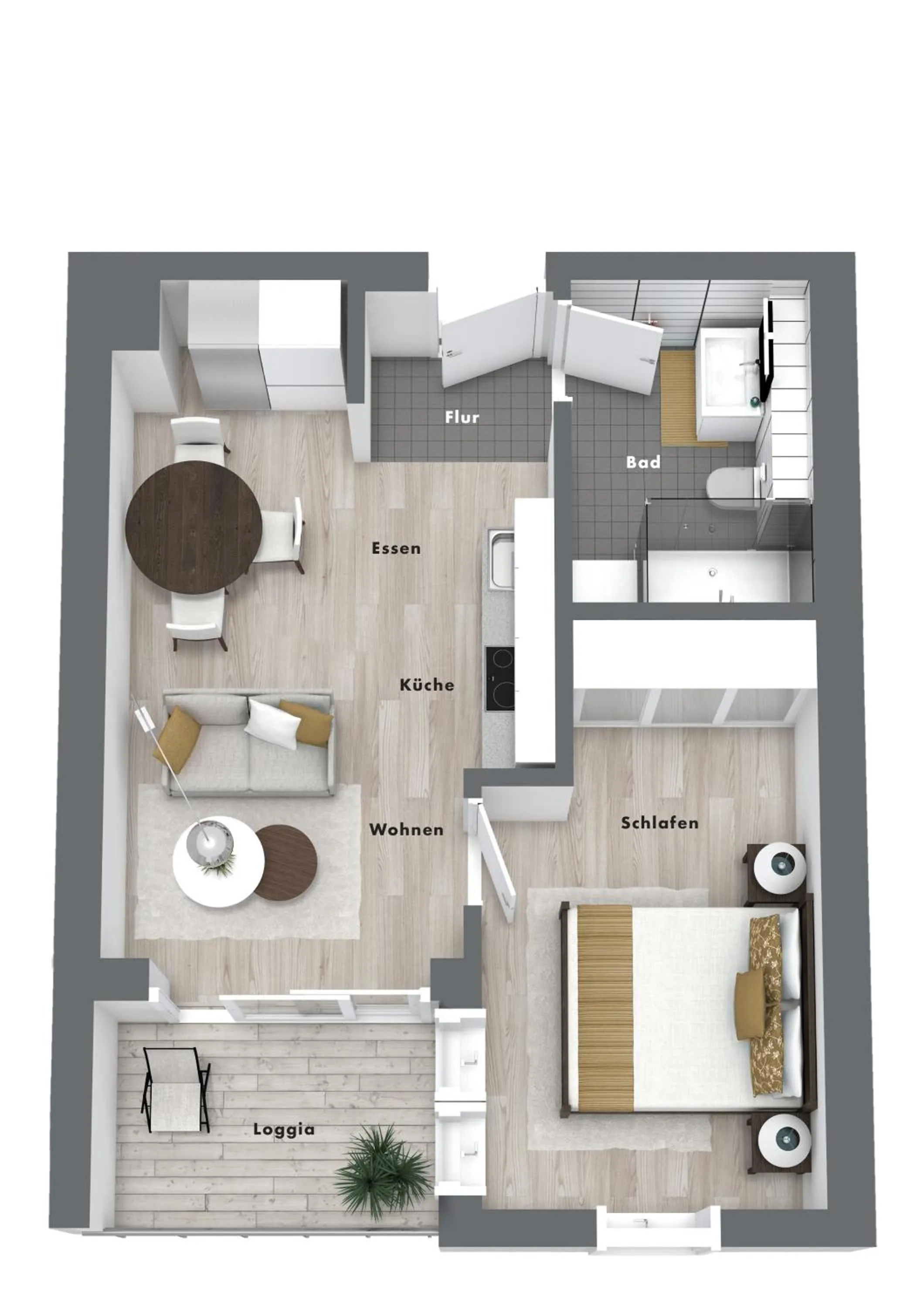 Floor plan in PRIMERA Apartments & Boardinghouse