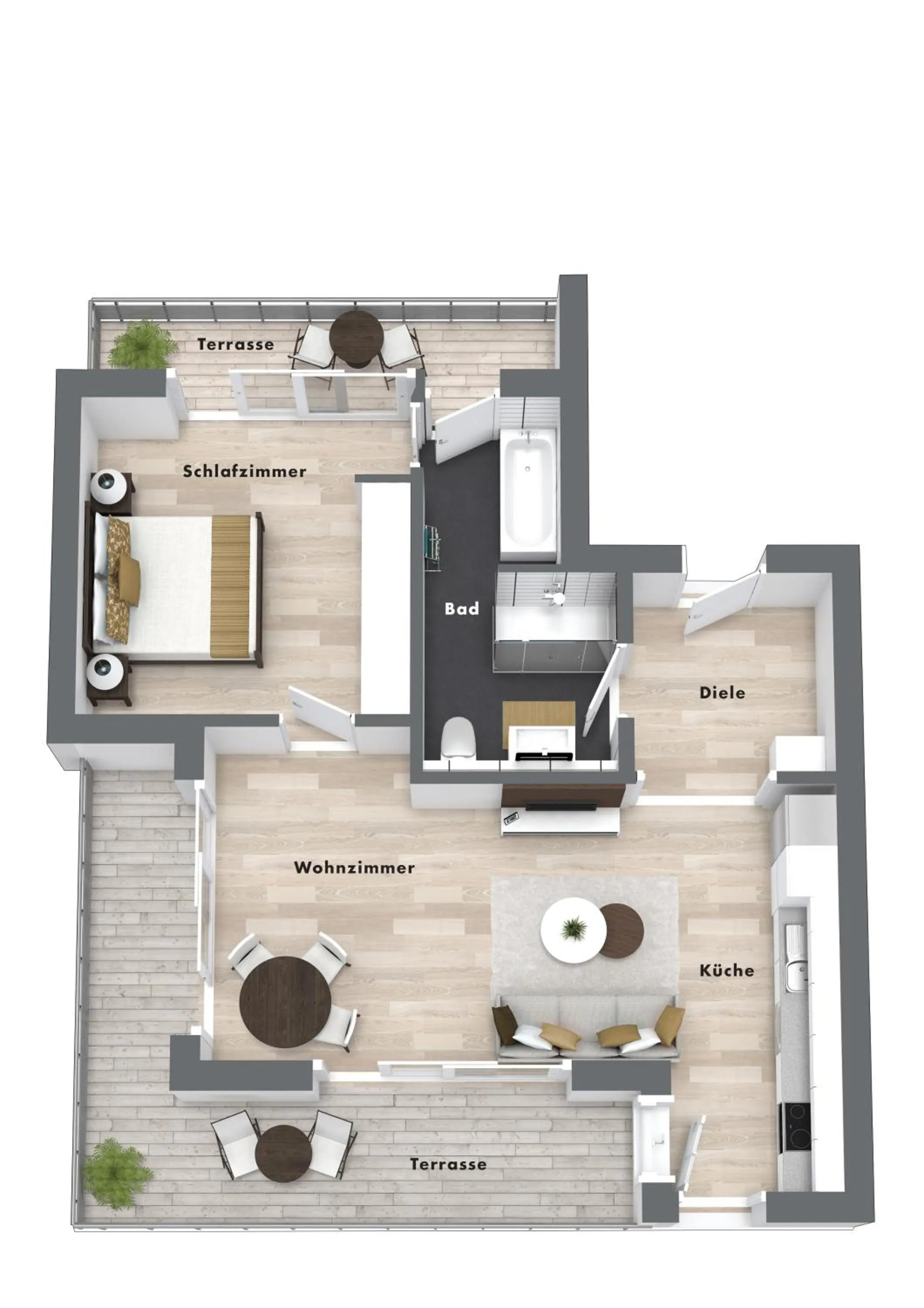 Floor plan in PRIMERA Apartments & Boardinghouse