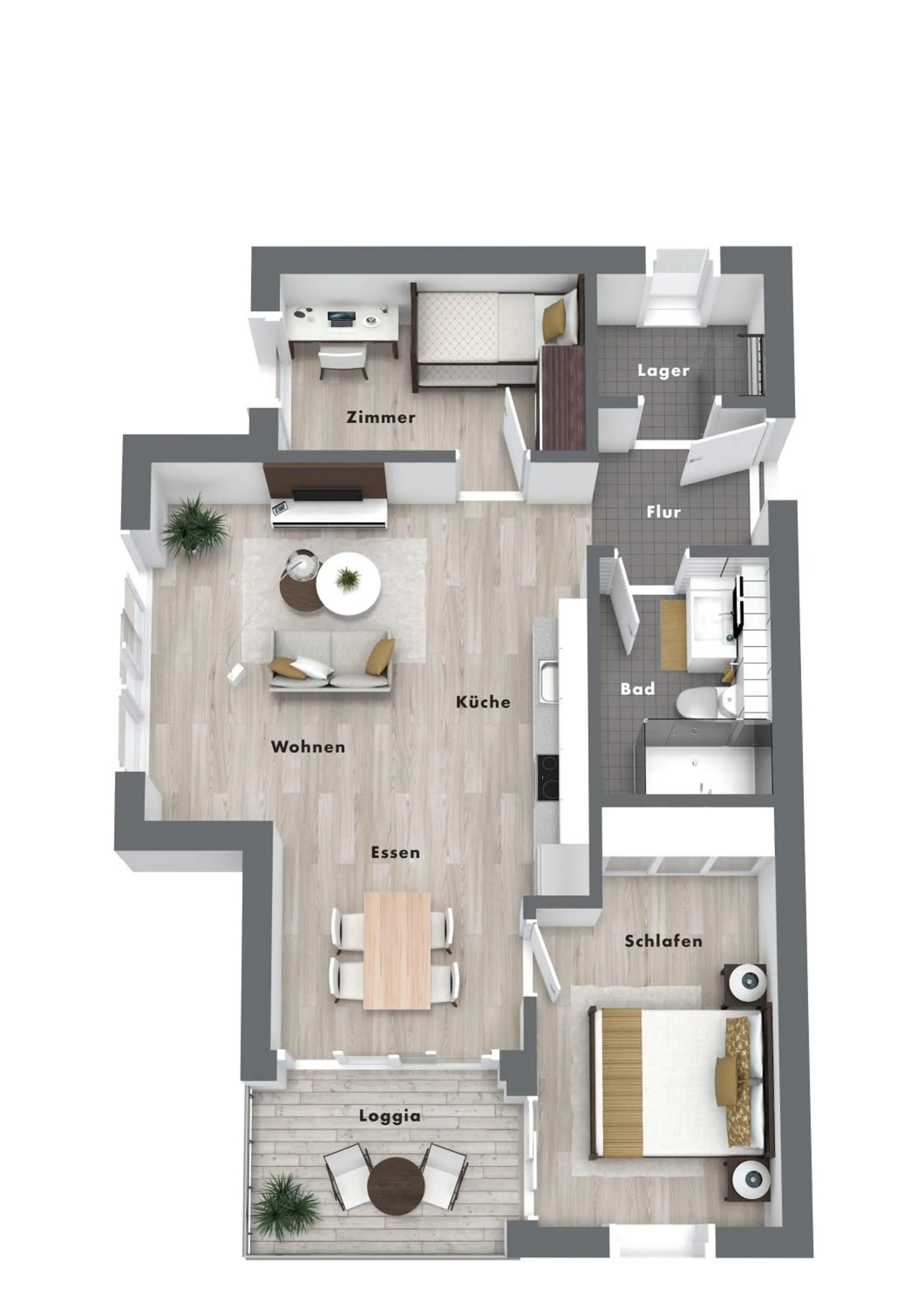 Floor plan in PRIMERA Apartments & Boardinghouse