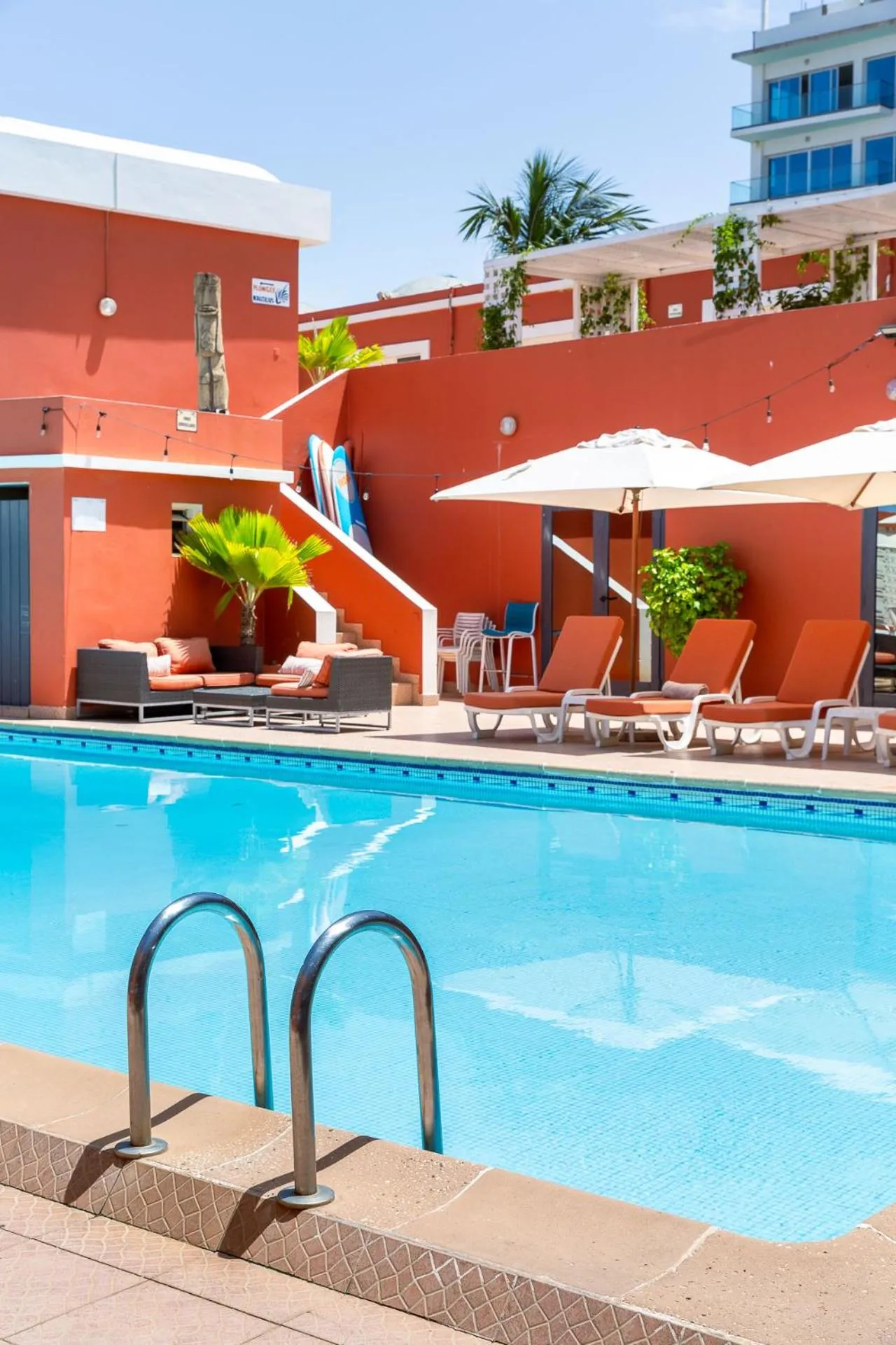 Swimming pool in La Madrague-Surf Beach Sea