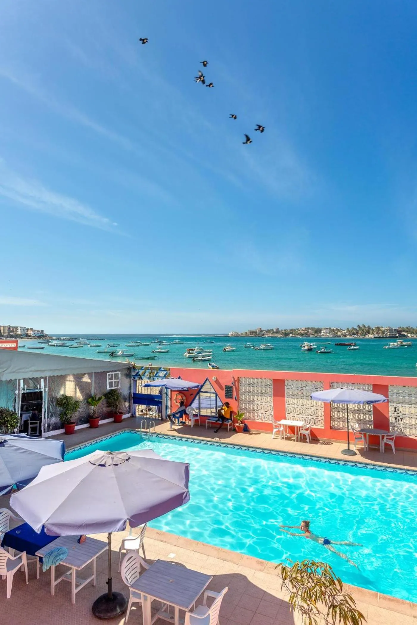 Pool view in La Madrague-Surf Beach Sea