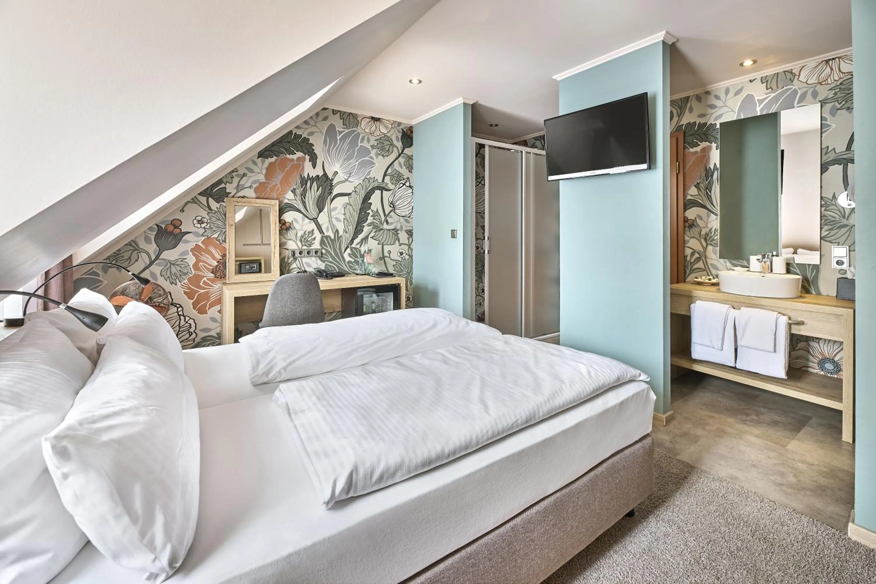 Bed in Hotel Germania