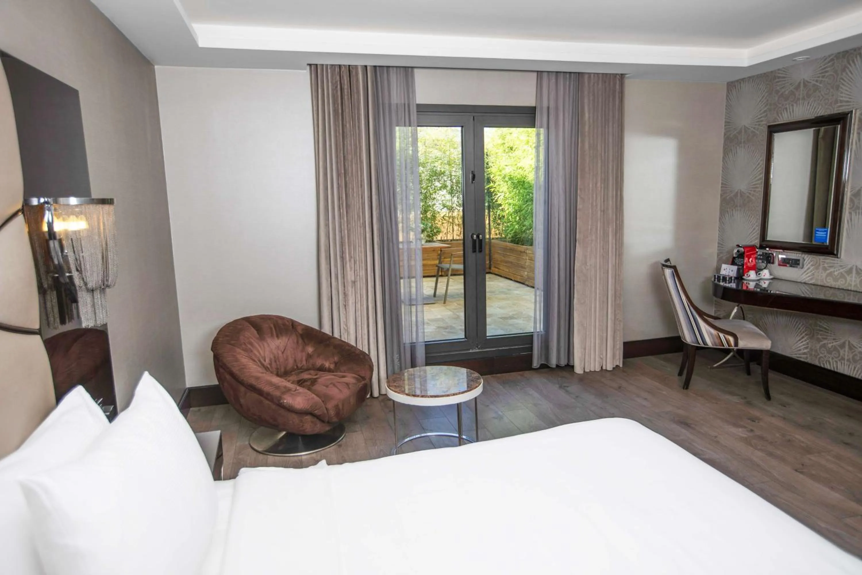 View (from property/room), Bed in DoubleTree by Hilton Istanbul Gayrettepe