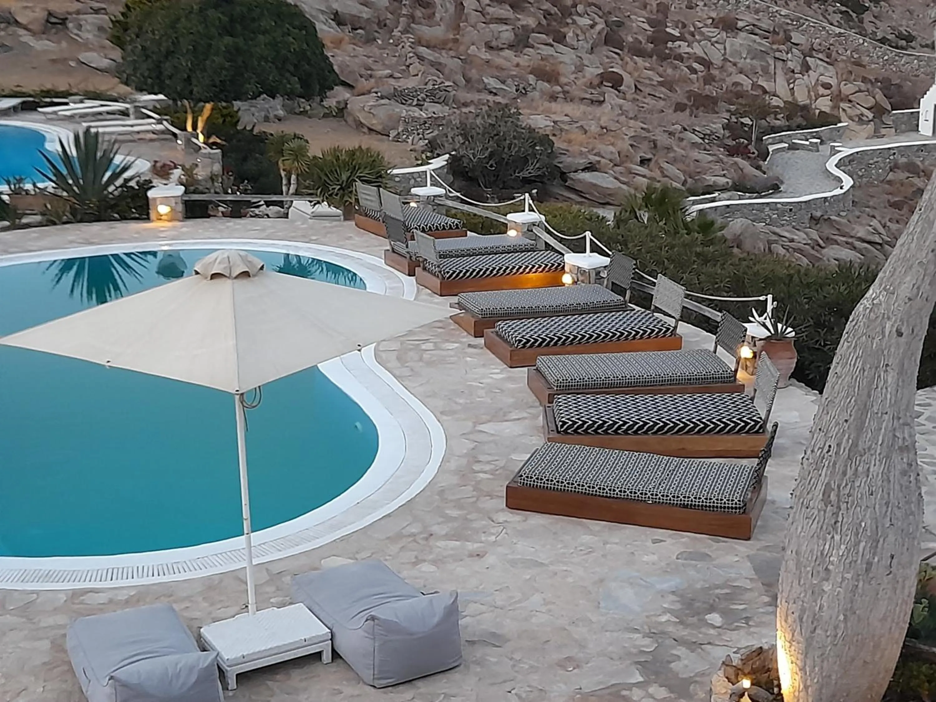 Pool view in Navy Blue Suites