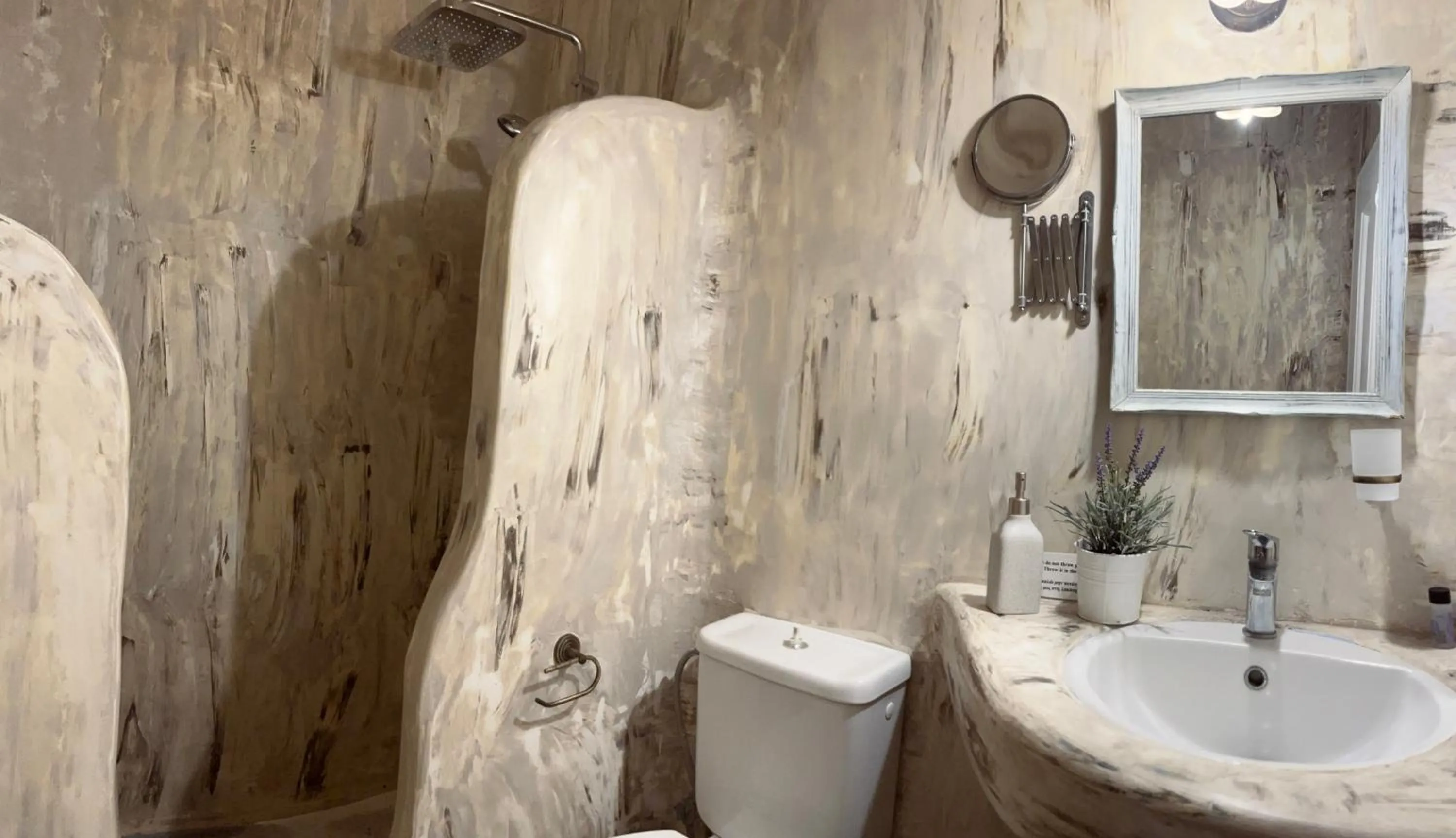 Shower in Navy Blue Suites