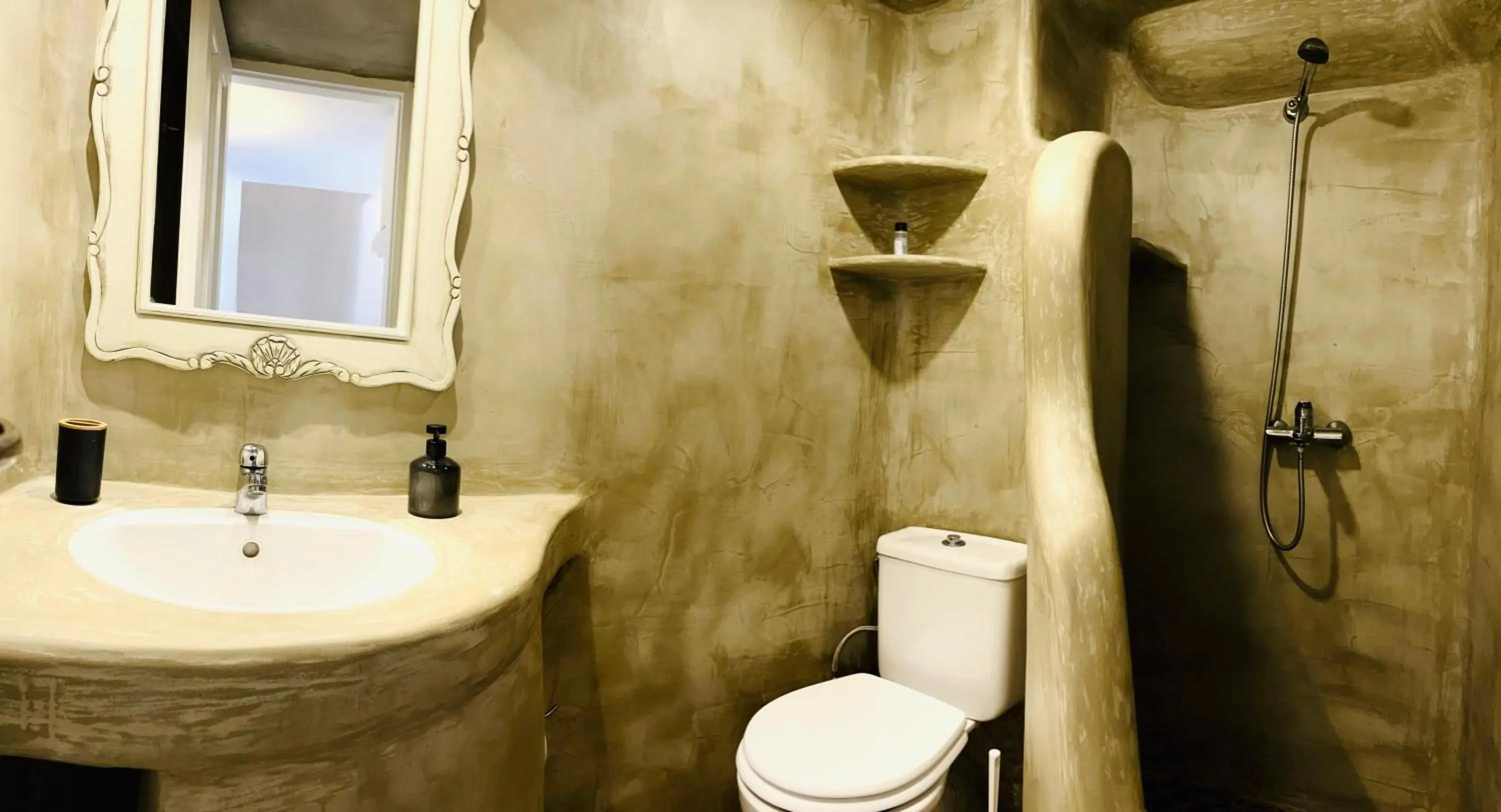 Shower in Navy Blue Suites