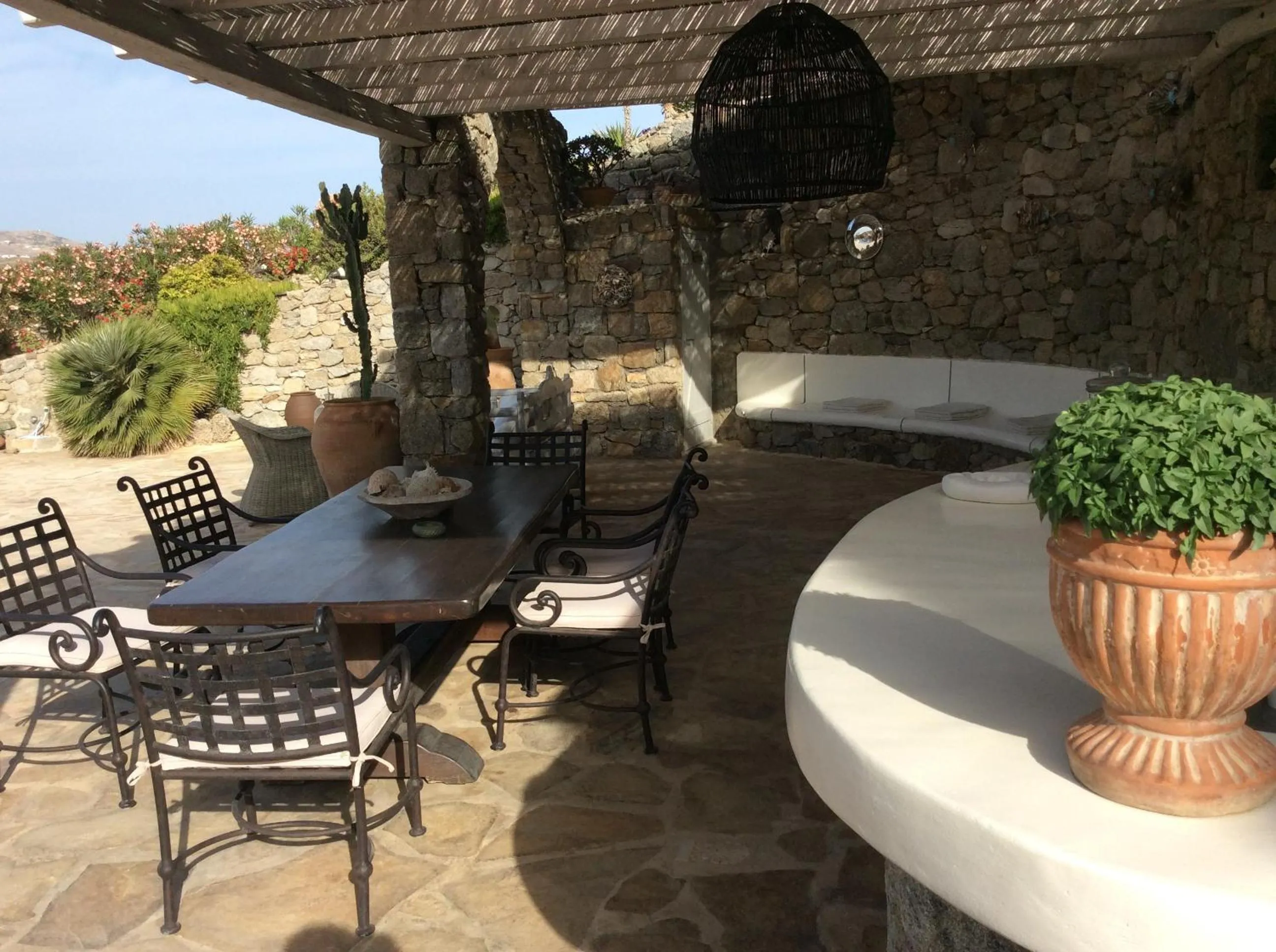 Patio in Navy Blue Suites