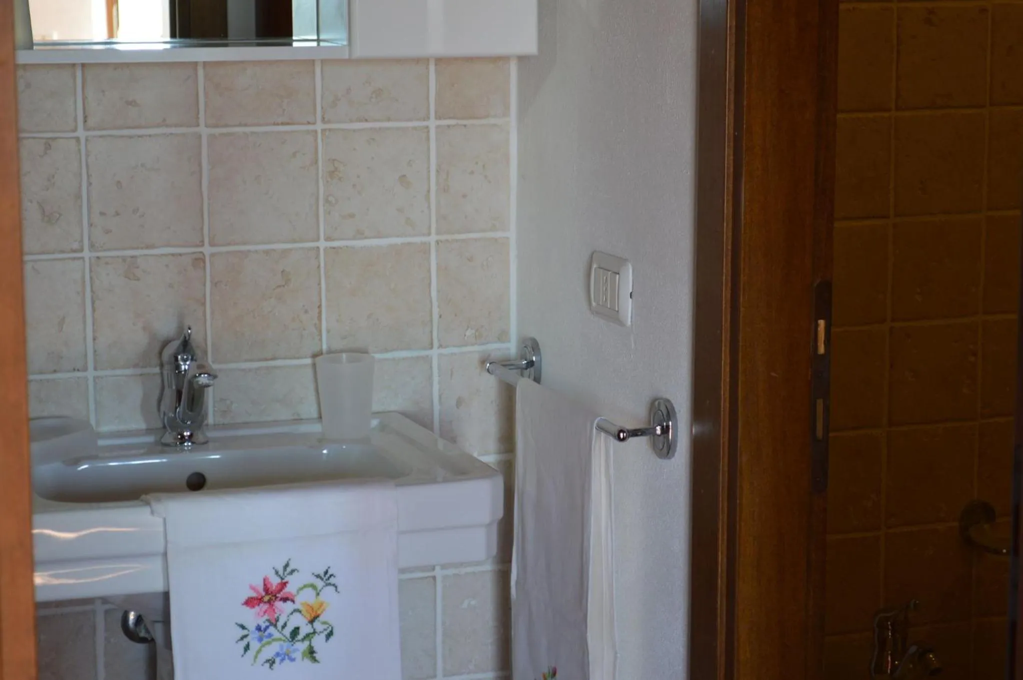 Bathroom in Holidays in apartment with swimming pool in Tuscany Siena