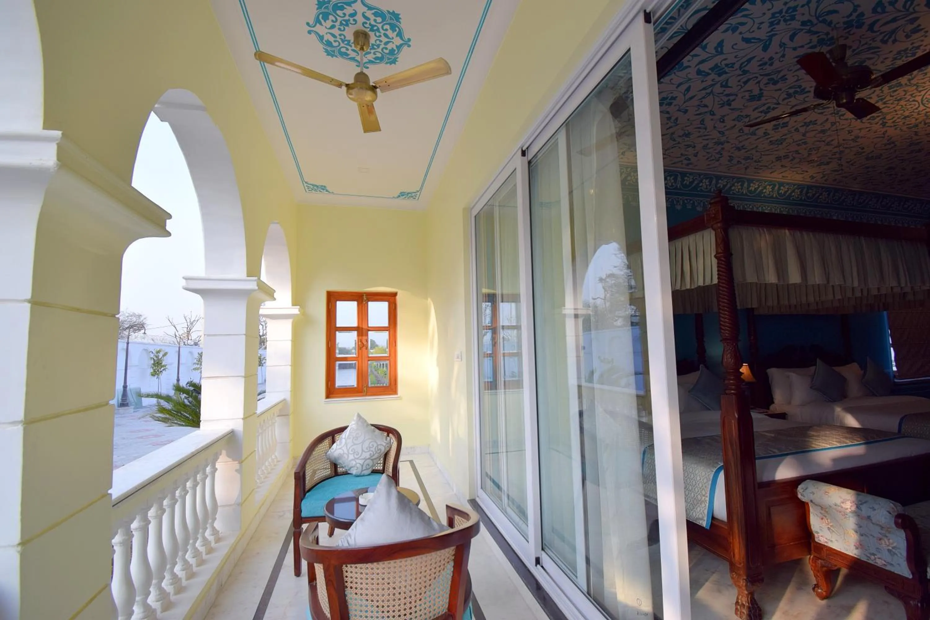 Balcony/Terrace in Umaid Farm Resort- A Legancy Vintage Stay In Jaipur