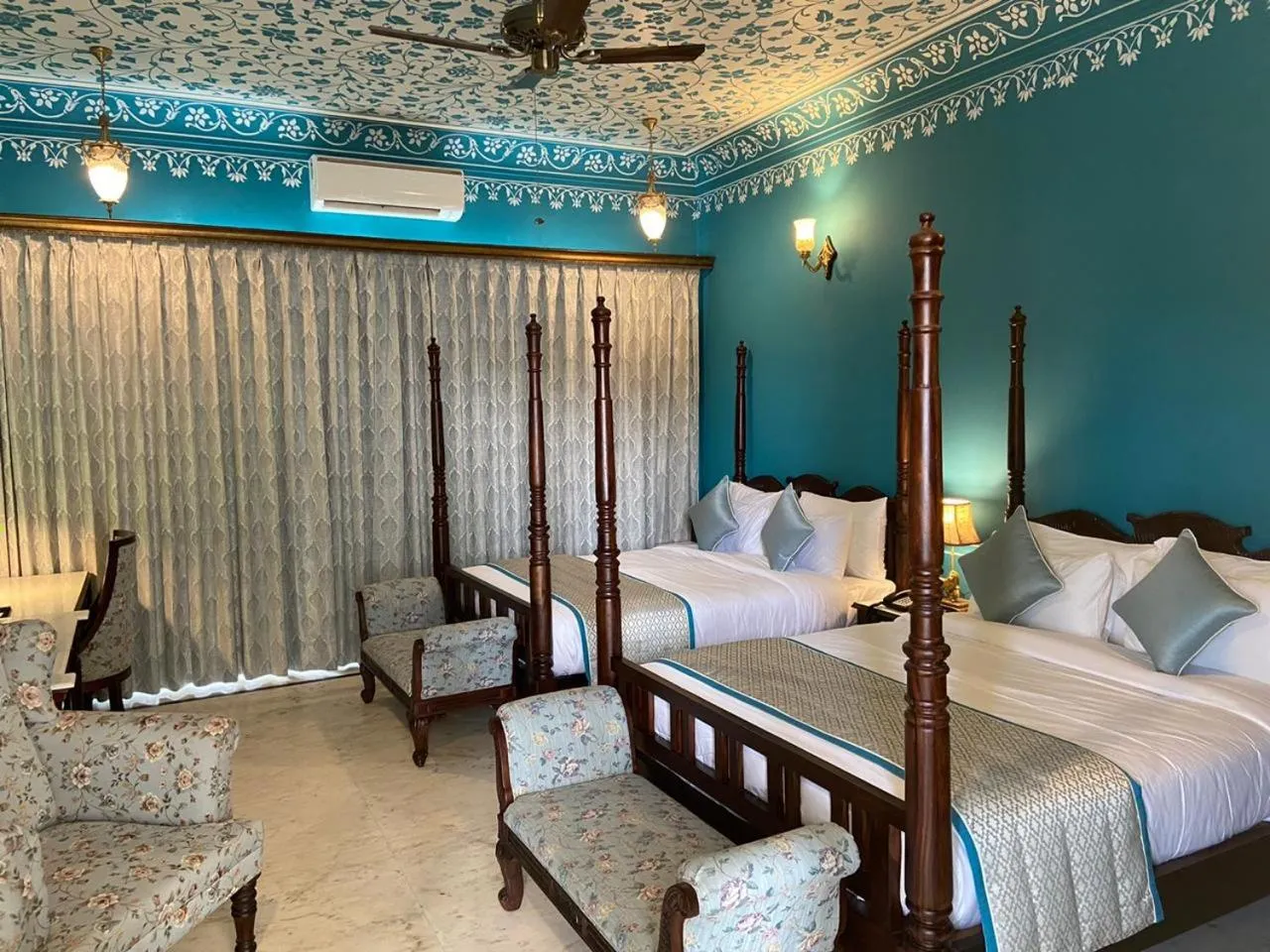 Bedroom, Bed in Umaid Farm Resort- A Legancy Vintage Stay In Jaipur