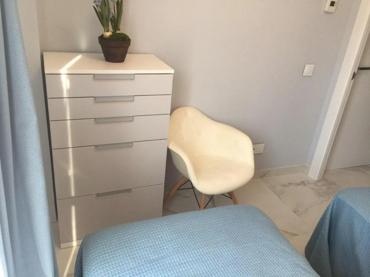 Bed in Nuevo Luminoso Apartamento Catalina a 80 metros de la playa para 4 personas