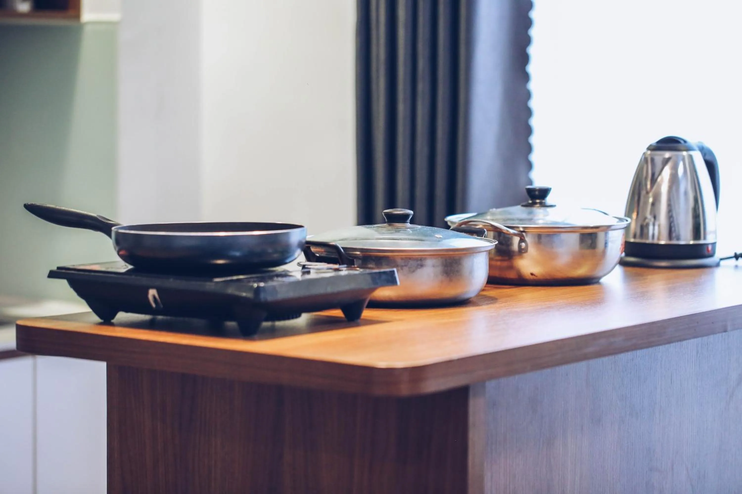 Kitchen or kitchenette in TTR Studio Apart Hotel