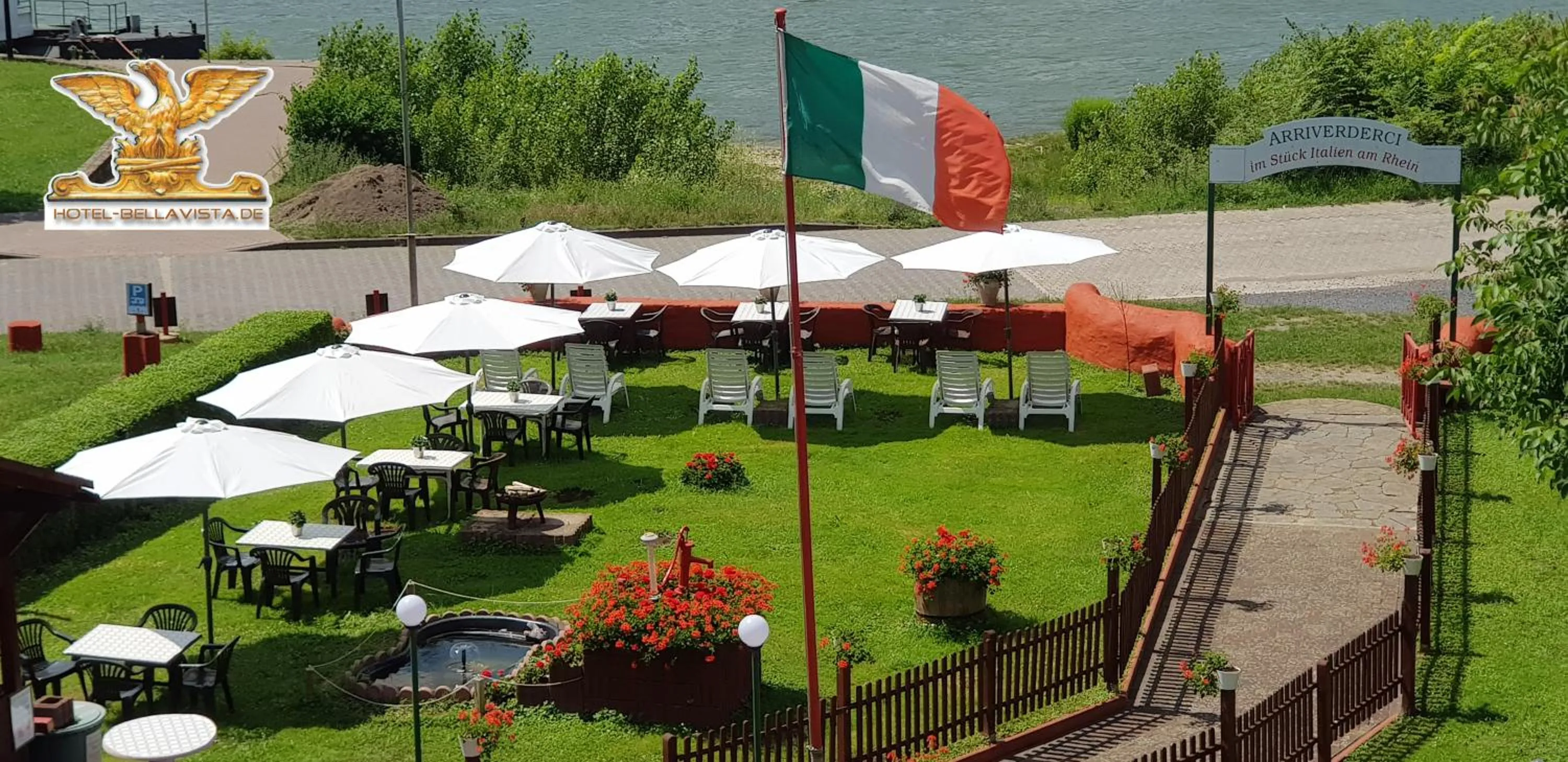 Garden view in Rheinhotel Bellavista