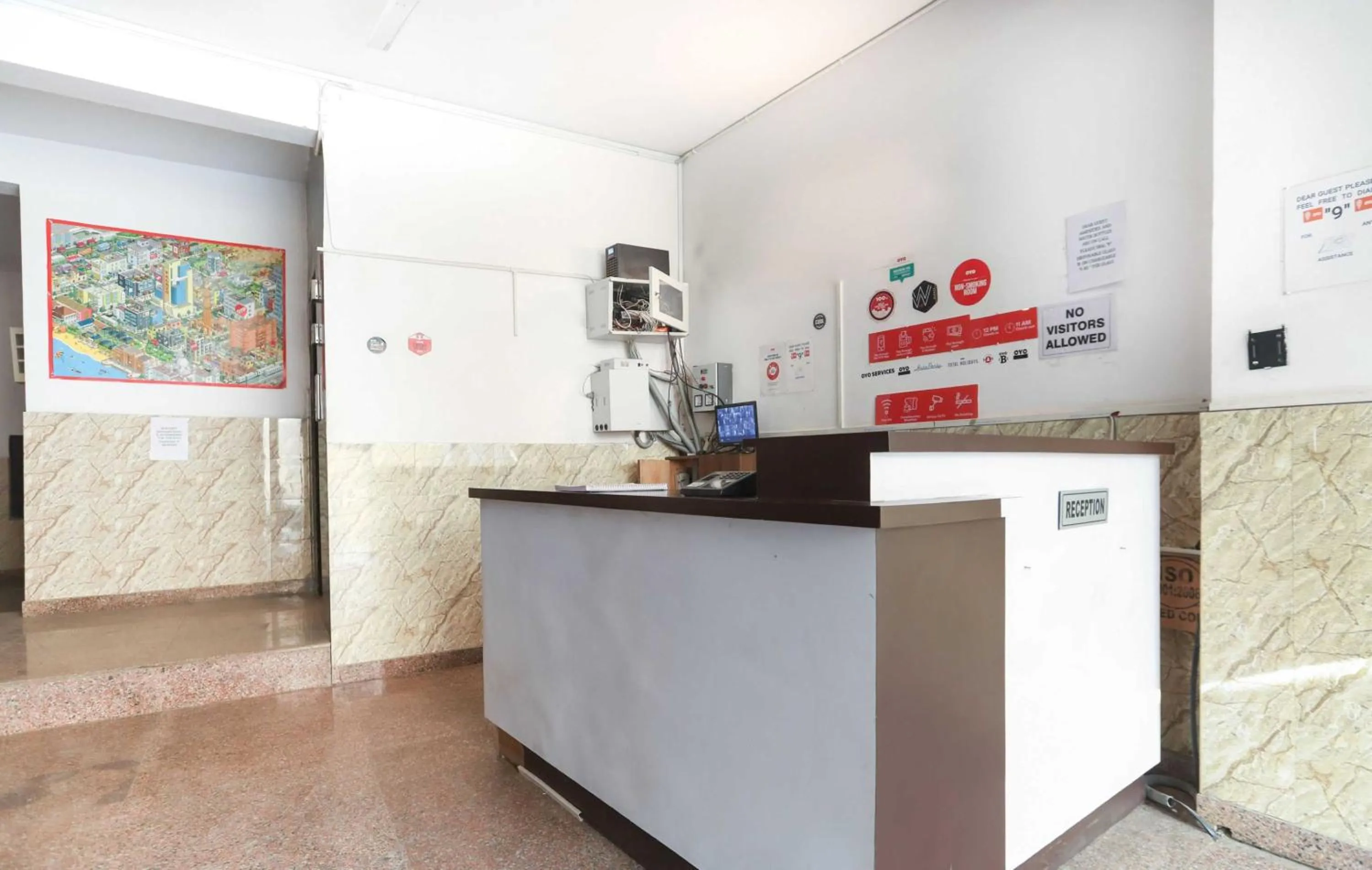 Lobby or reception in Hotel O Noida Villa