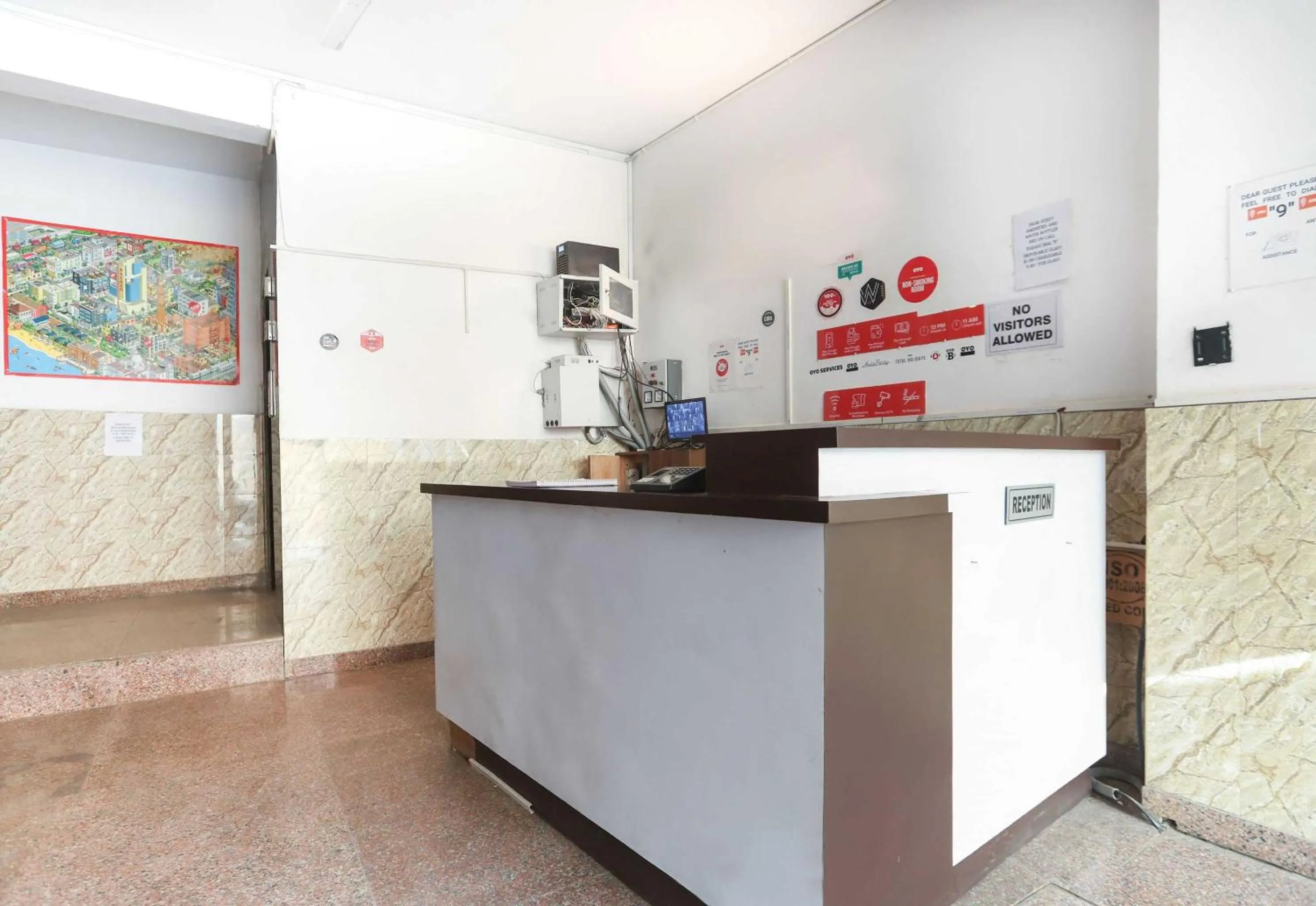 Lobby or reception in Hotel O Noida Villa