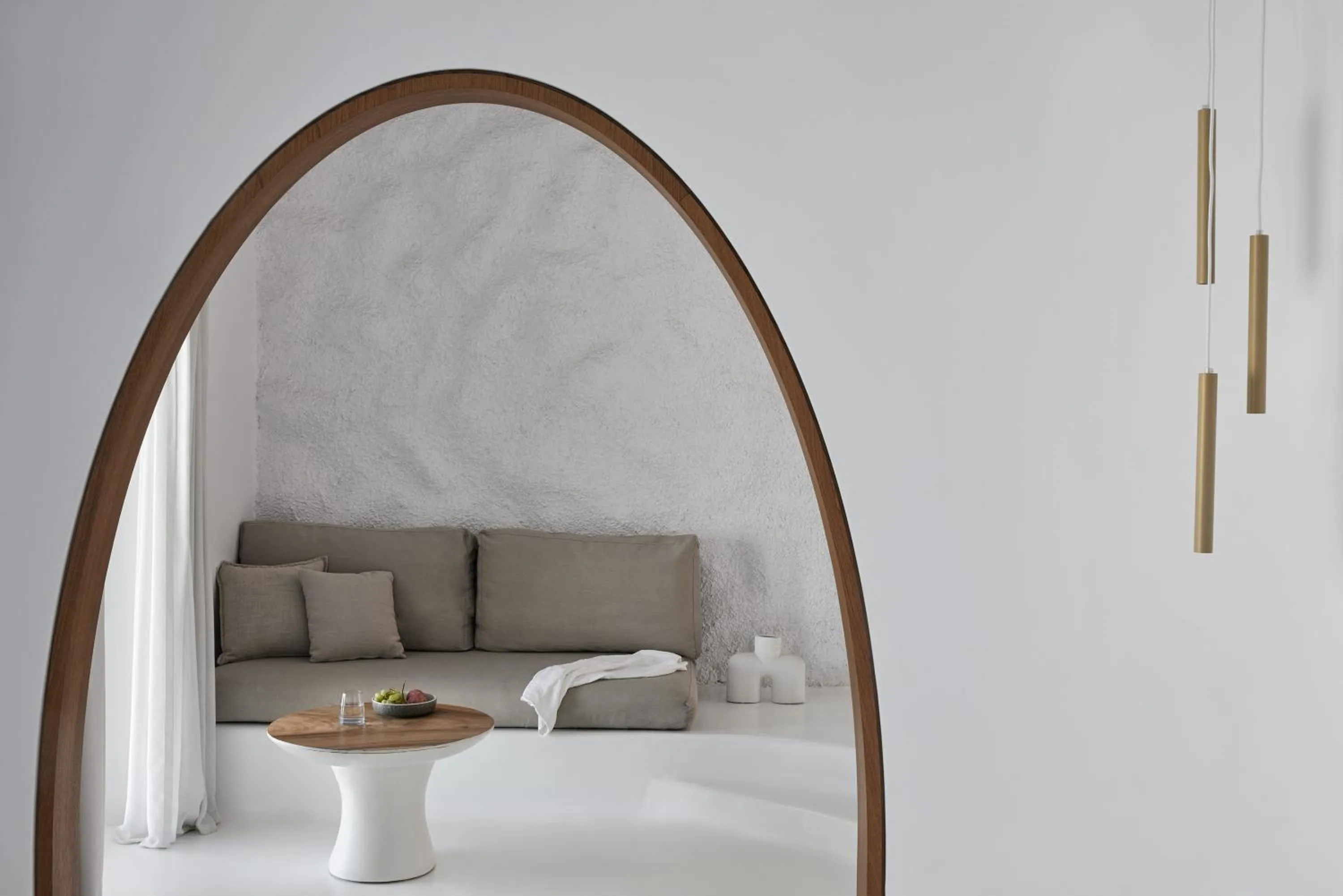 Seating area in Mykonos Earth Suites