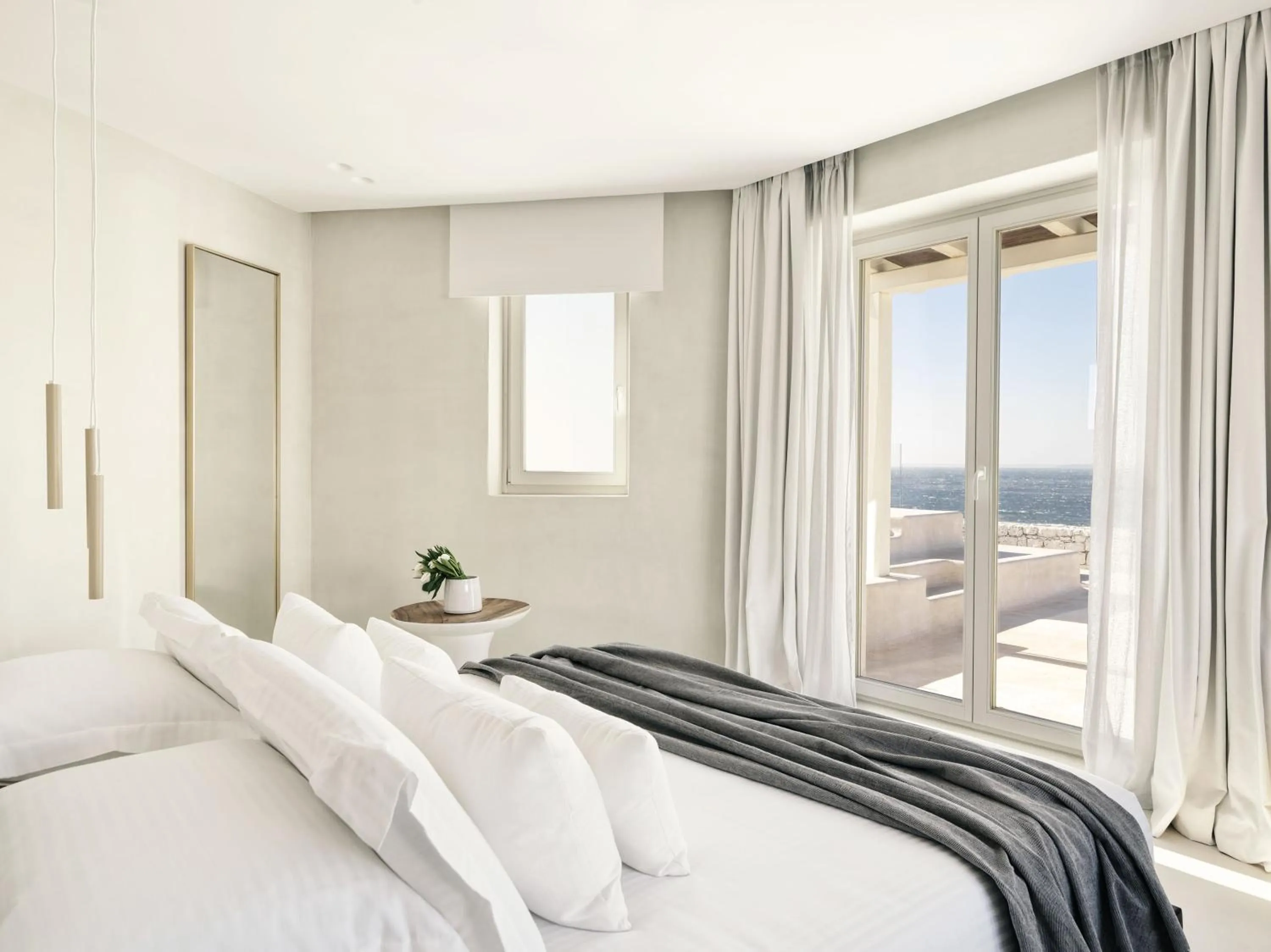 Sea view, Bed in Mykonos Earth Suites