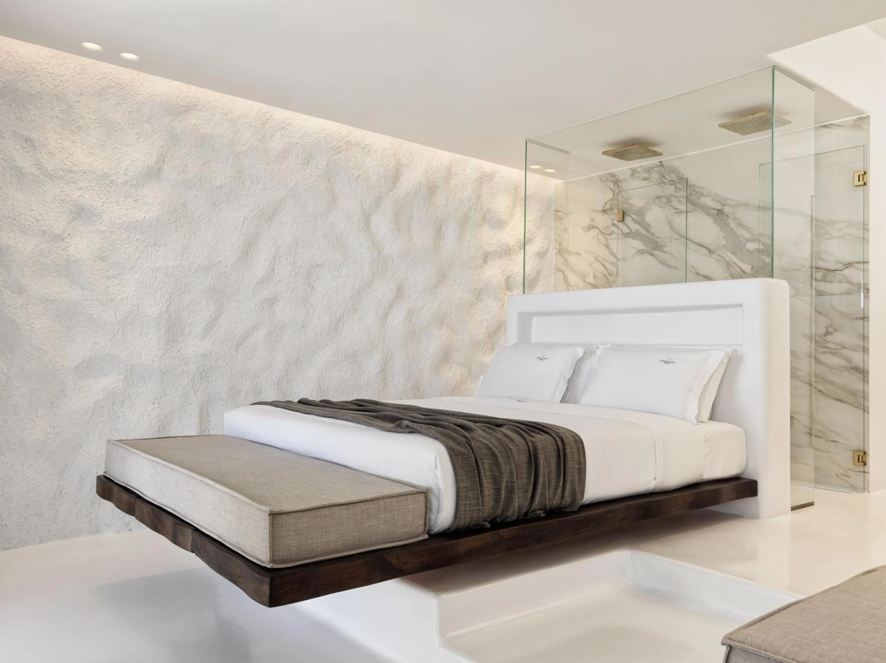 Bedroom, Bed in Mykonos Earth Suites