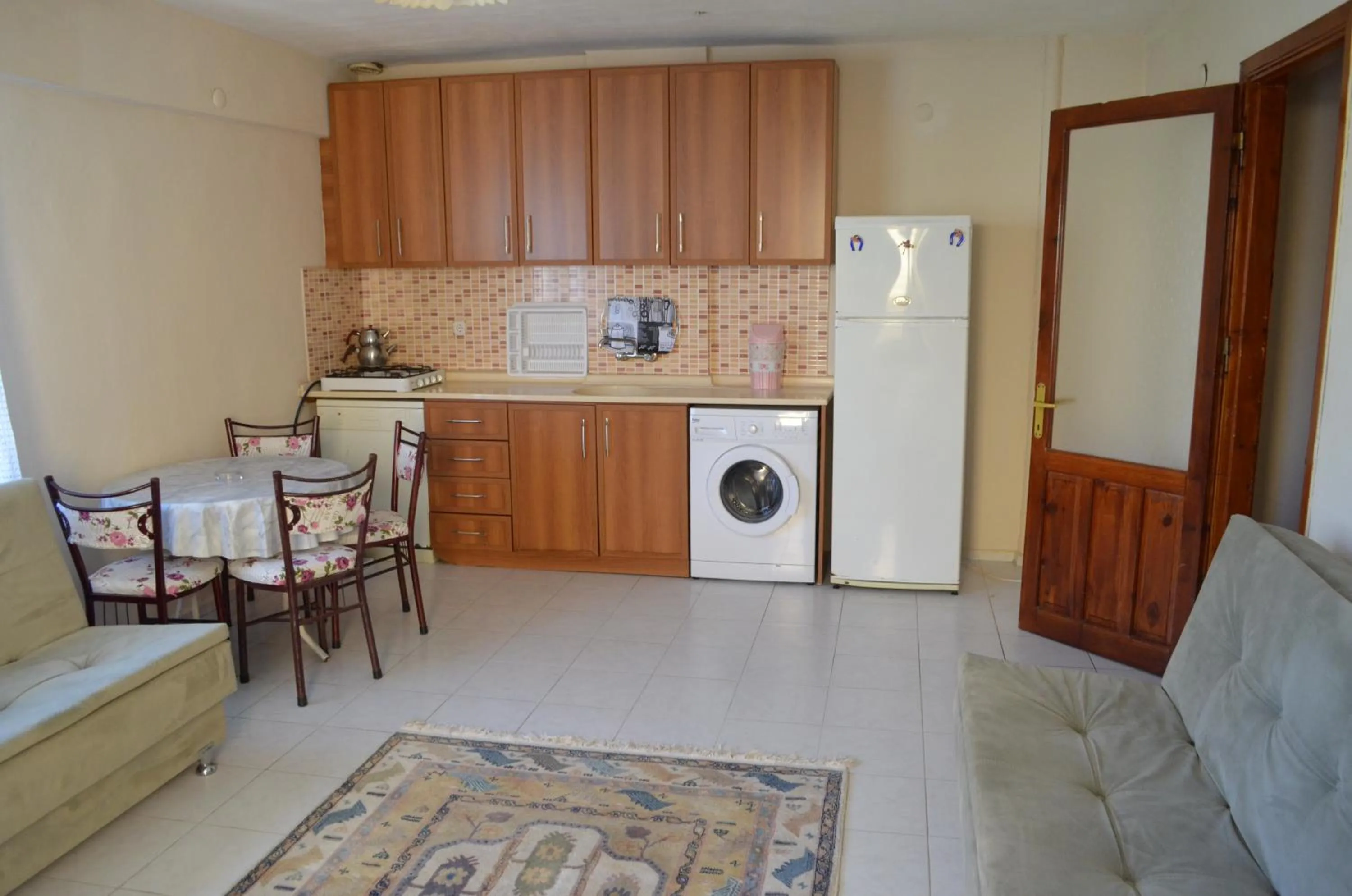 Kitchen or kitchenette in Ahmeda Apart Hotel