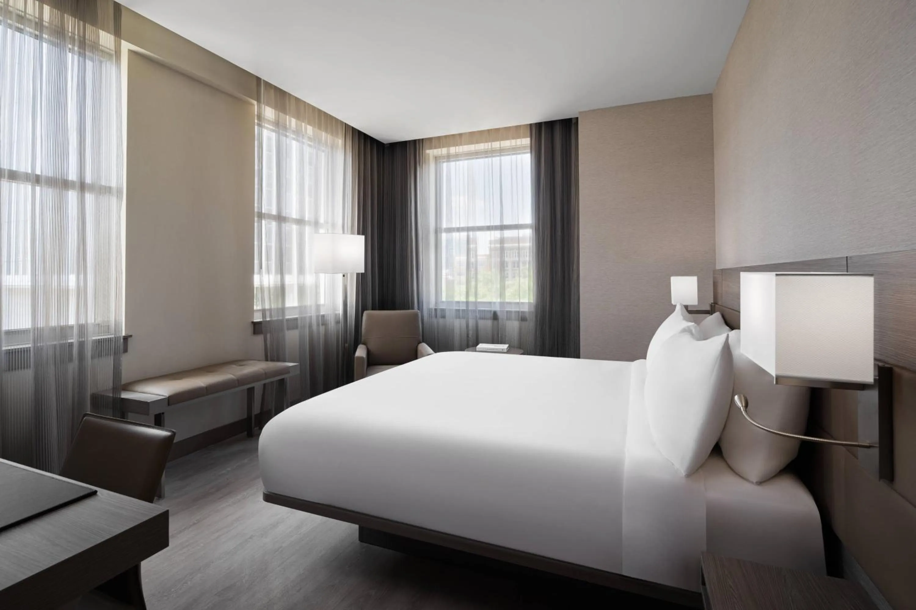 Photo of the whole room, Bed in AC Hotel by Marriott Little Rock Downtown