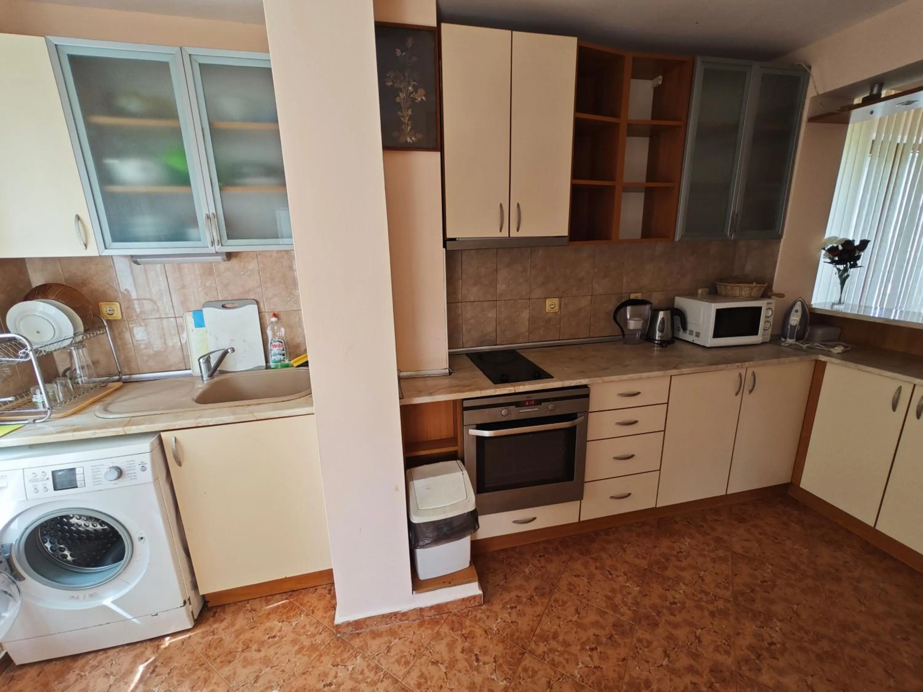 Kitchen or kitchenette in Samuil Apartments - Central Burgas