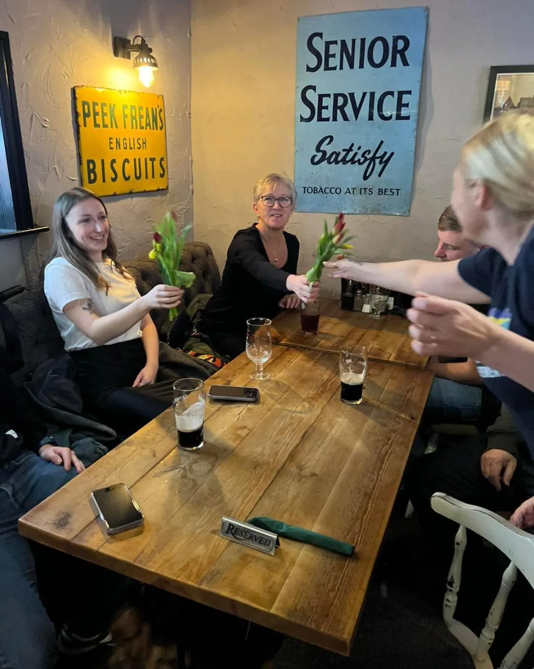 group of guests in The Black Swan Hotel