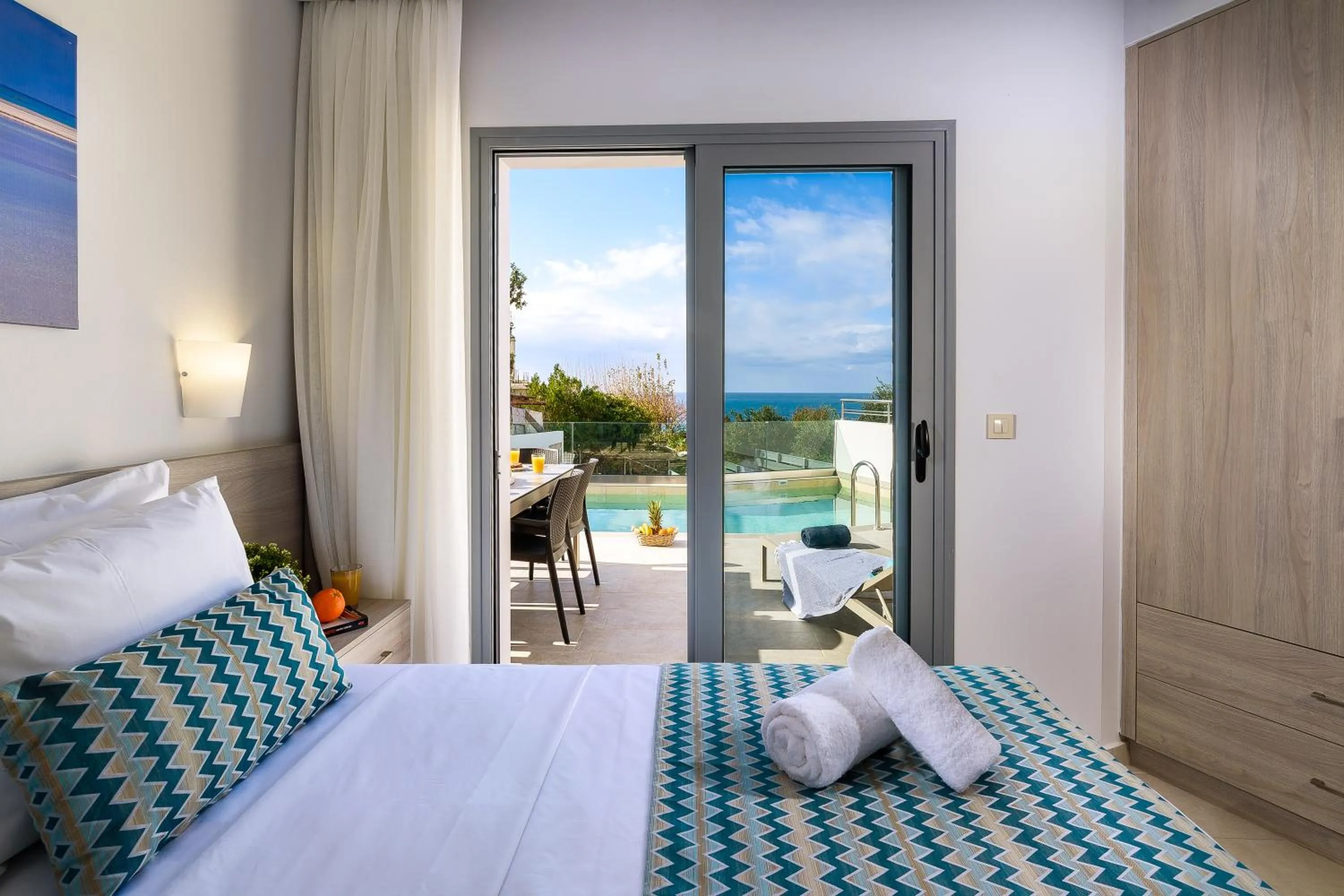 Bedroom, Bed in Sunset Elafonisi Apartments