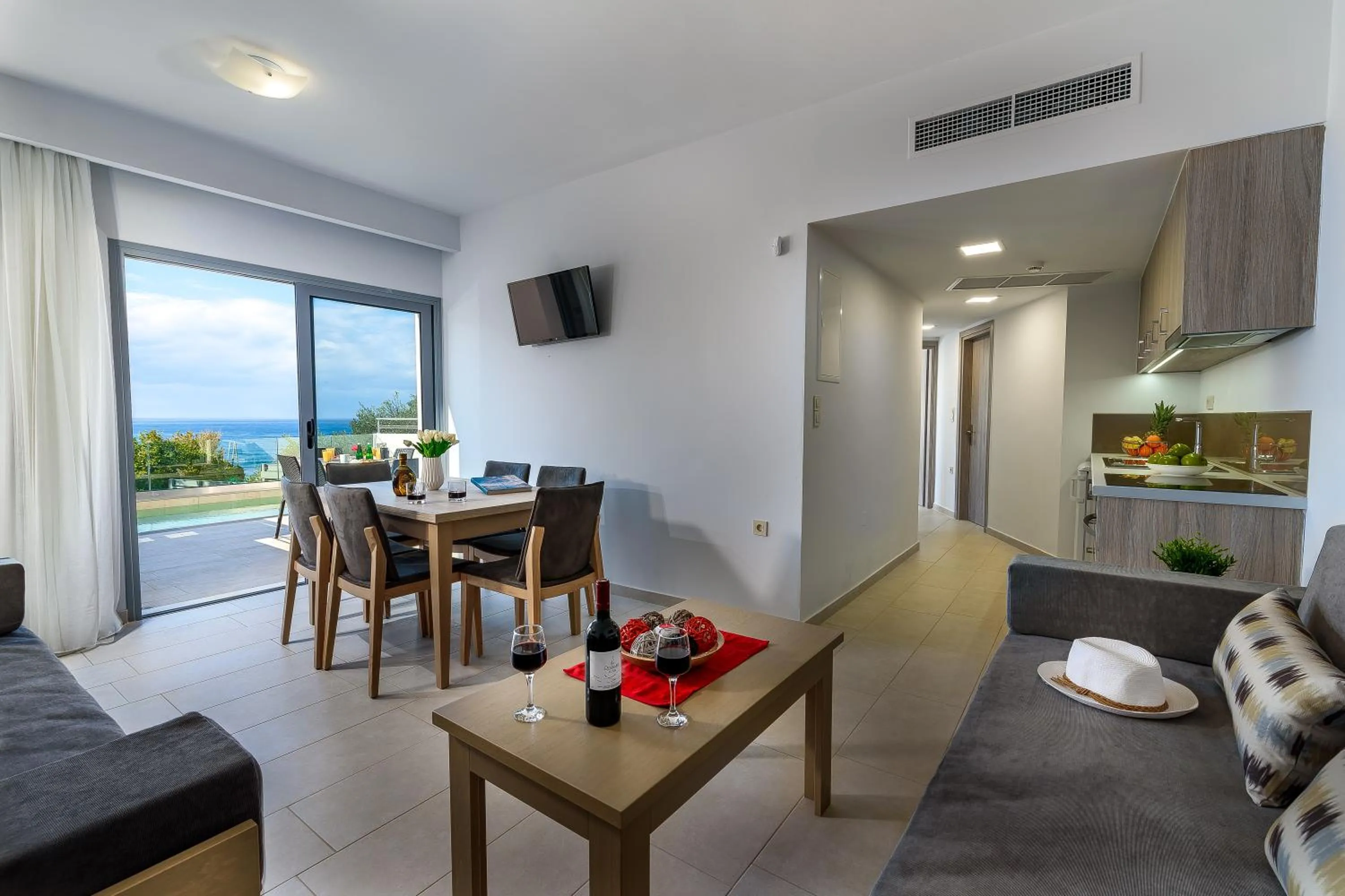 Living room in Sunset Elafonisi Apartments