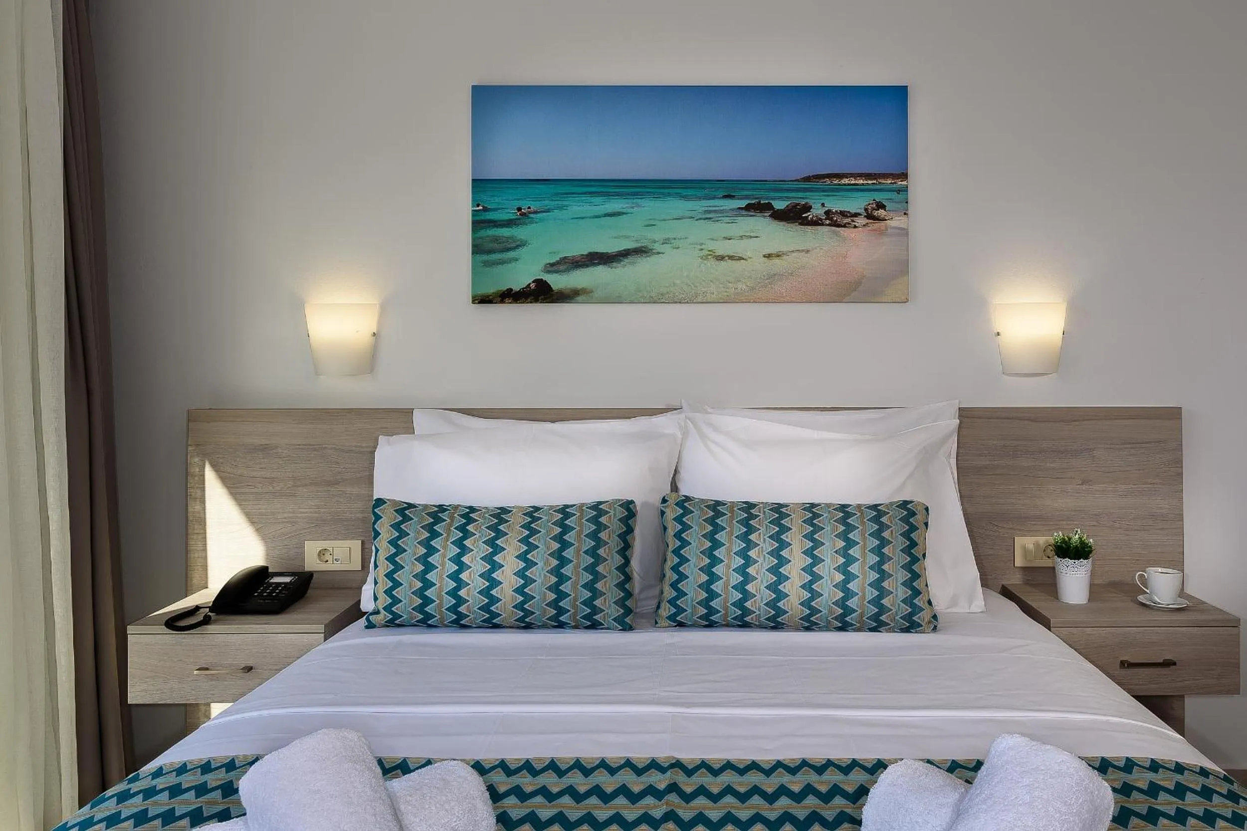 Bed in Sunset Elafonisi Apartments