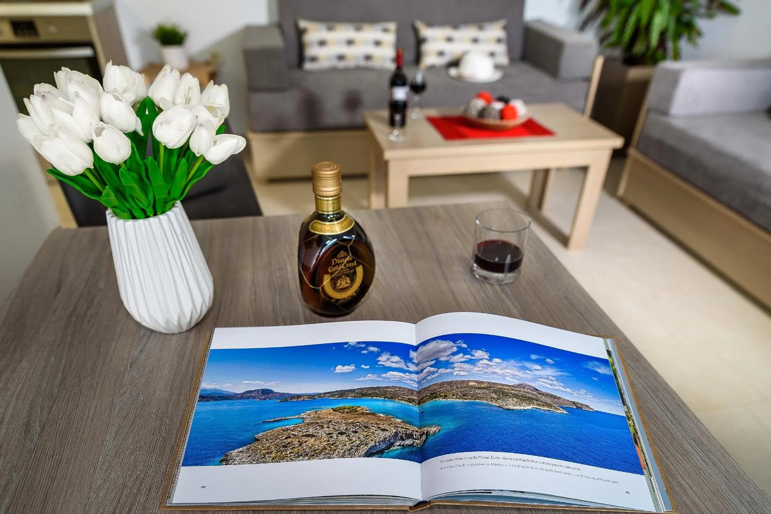 Living room in Sunset Elafonisi Apartments