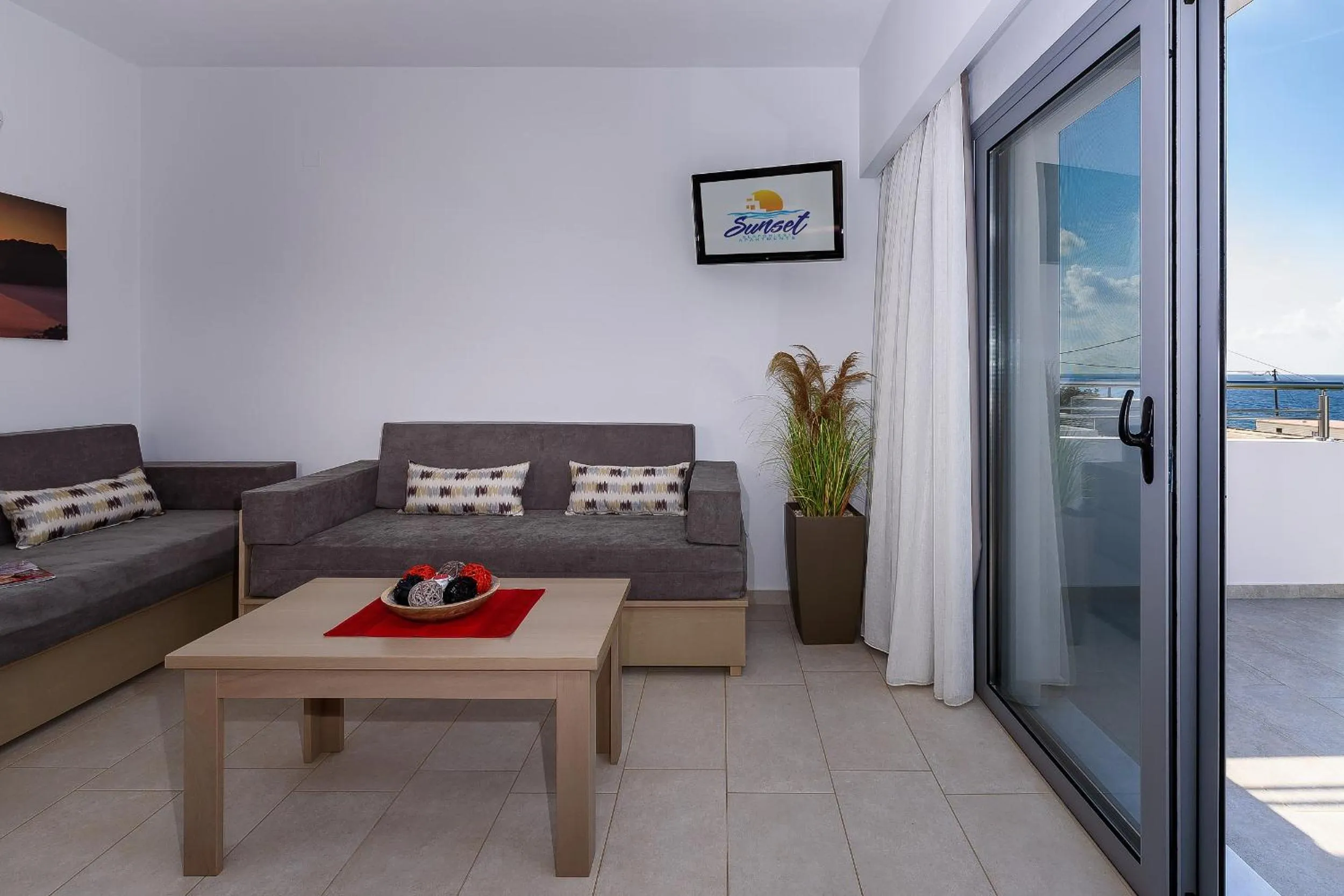 Living room in Sunset Elafonisi Apartments