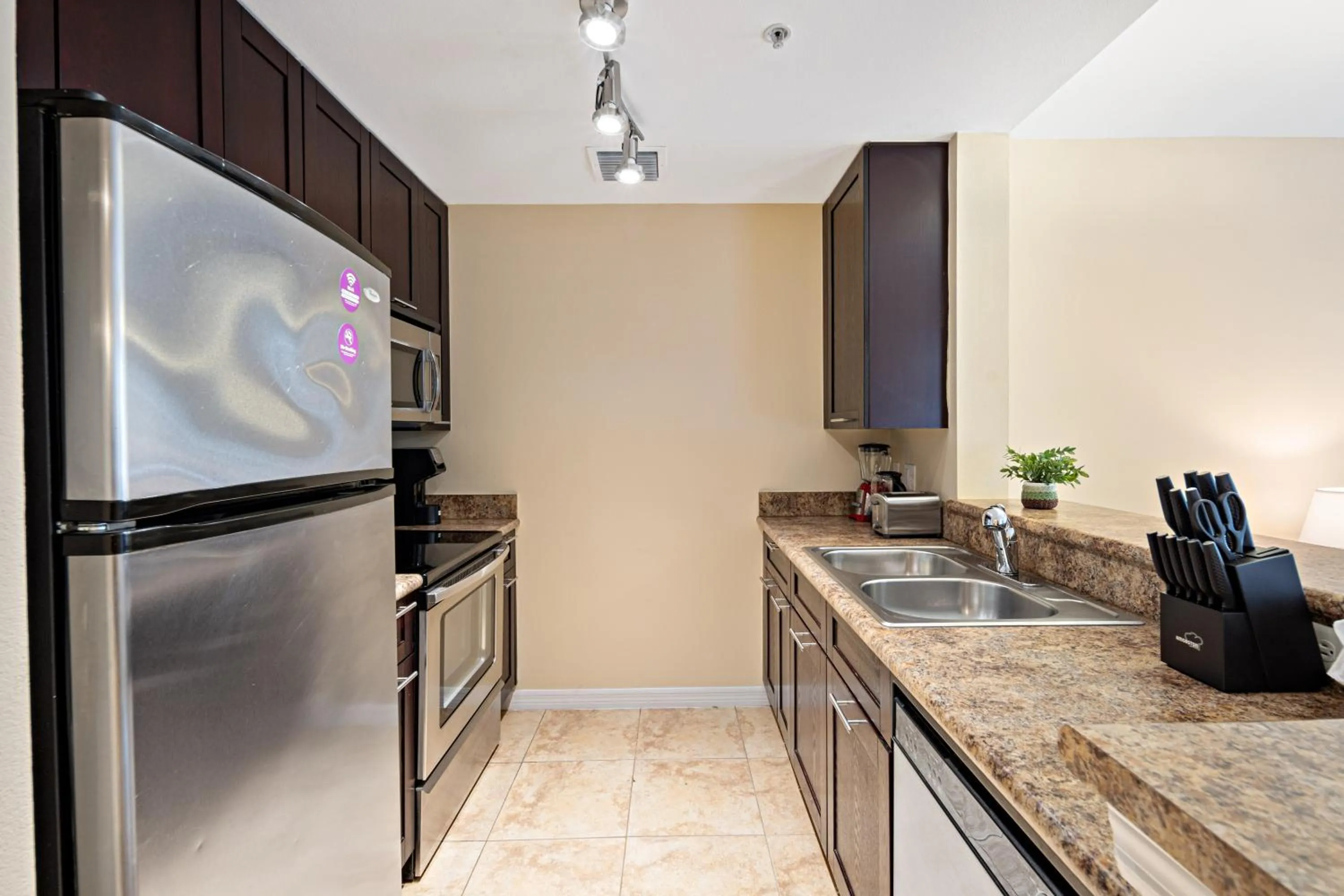kitchen in Dharma Home Suites South Miami at Red Road Commons