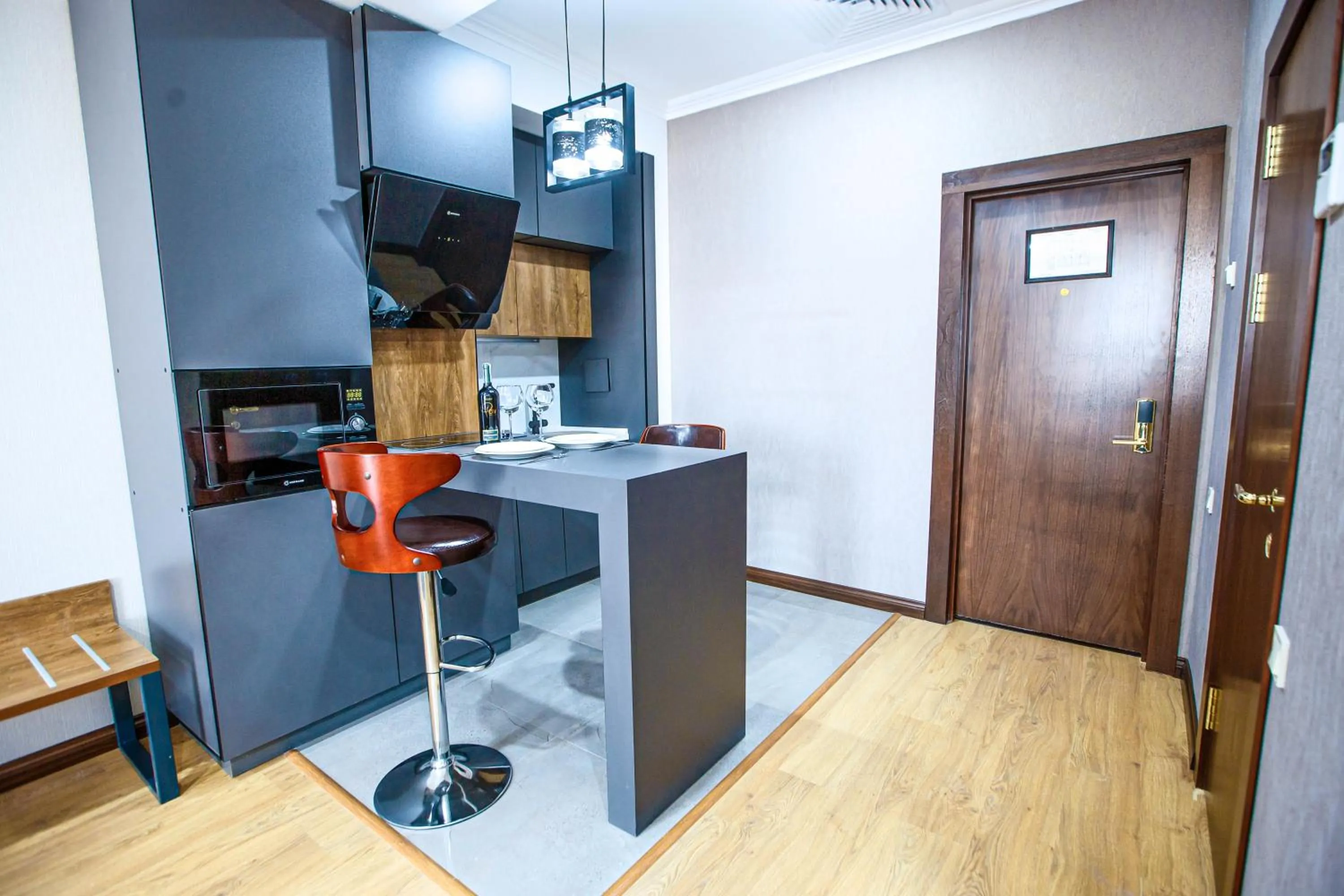 Kitchen or kitchenette in Krokus Plaza