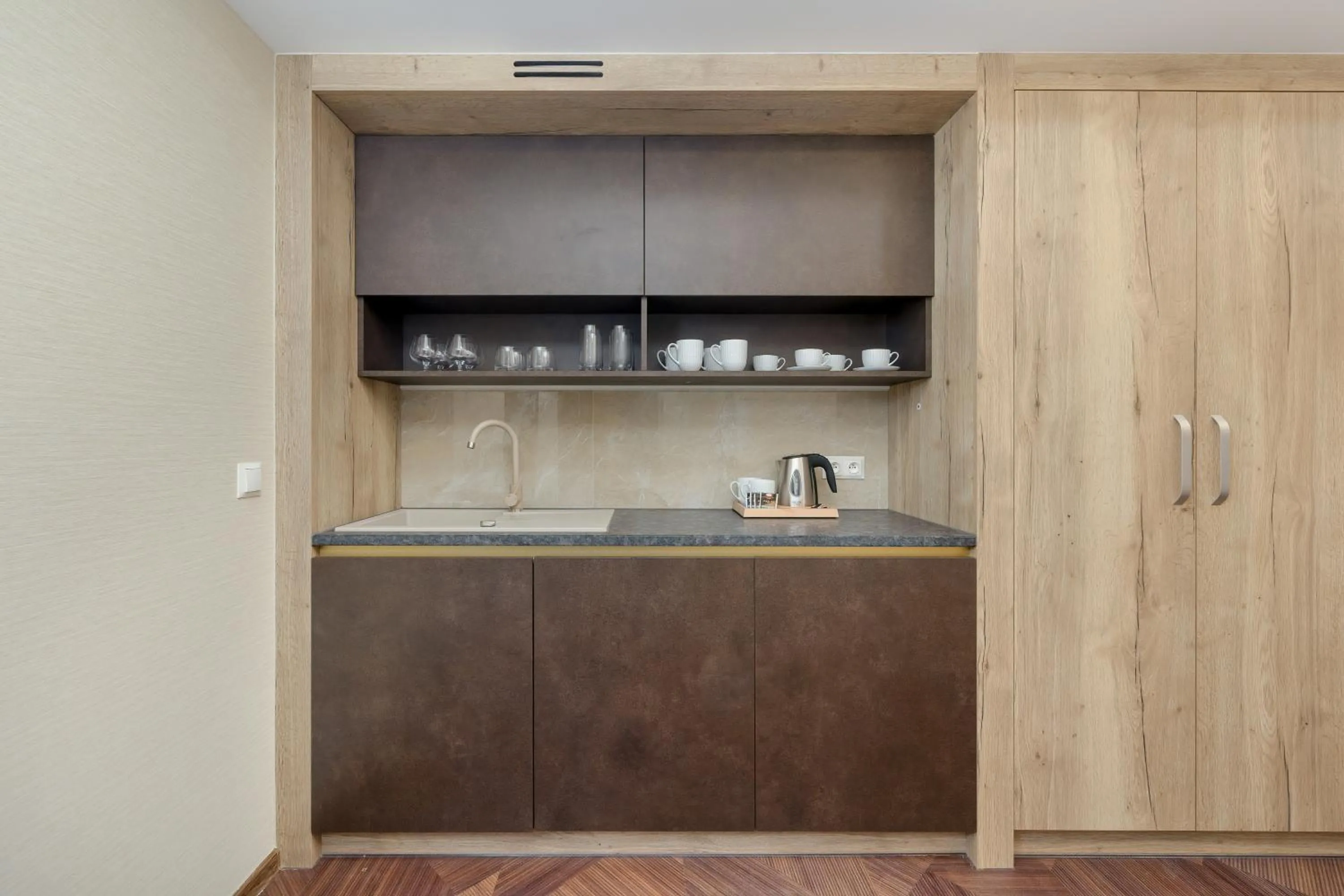 Kitchen or kitchenette in Hotel Juvena Wellness & SPA