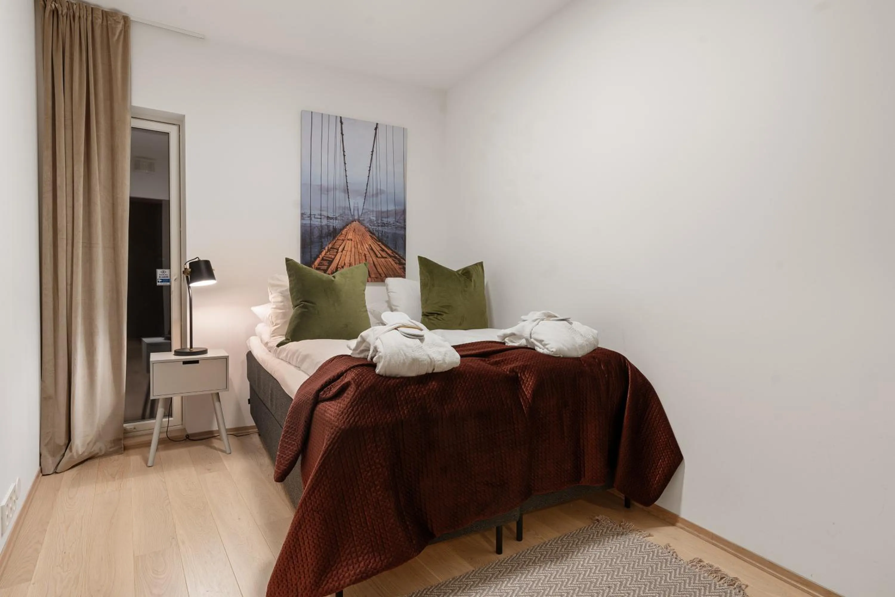 Bed in Enter Tromsø - Exclusive Apartments