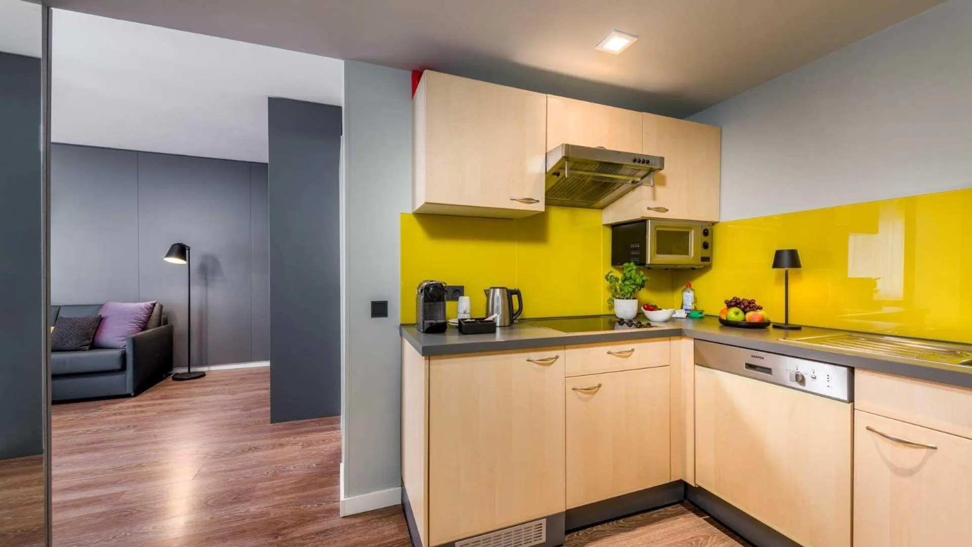 Kitchen or kitchenette in Hotel Lyskirchen Köln