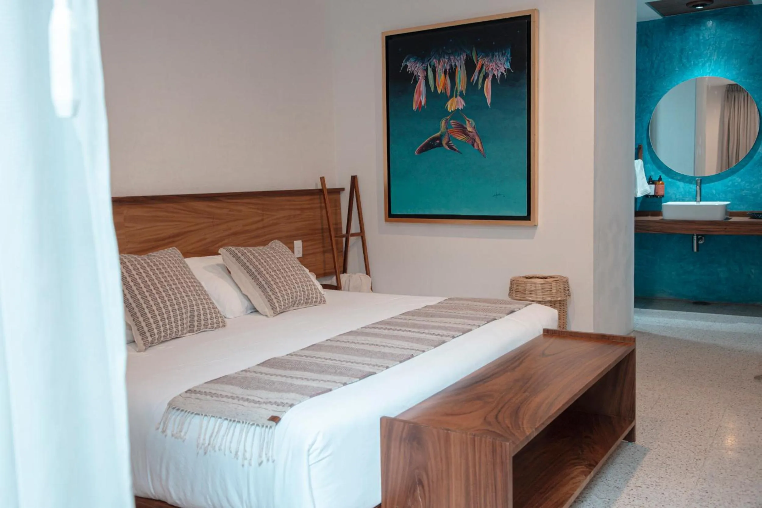 Bed in Hotel Casa de Arte Oaxaca