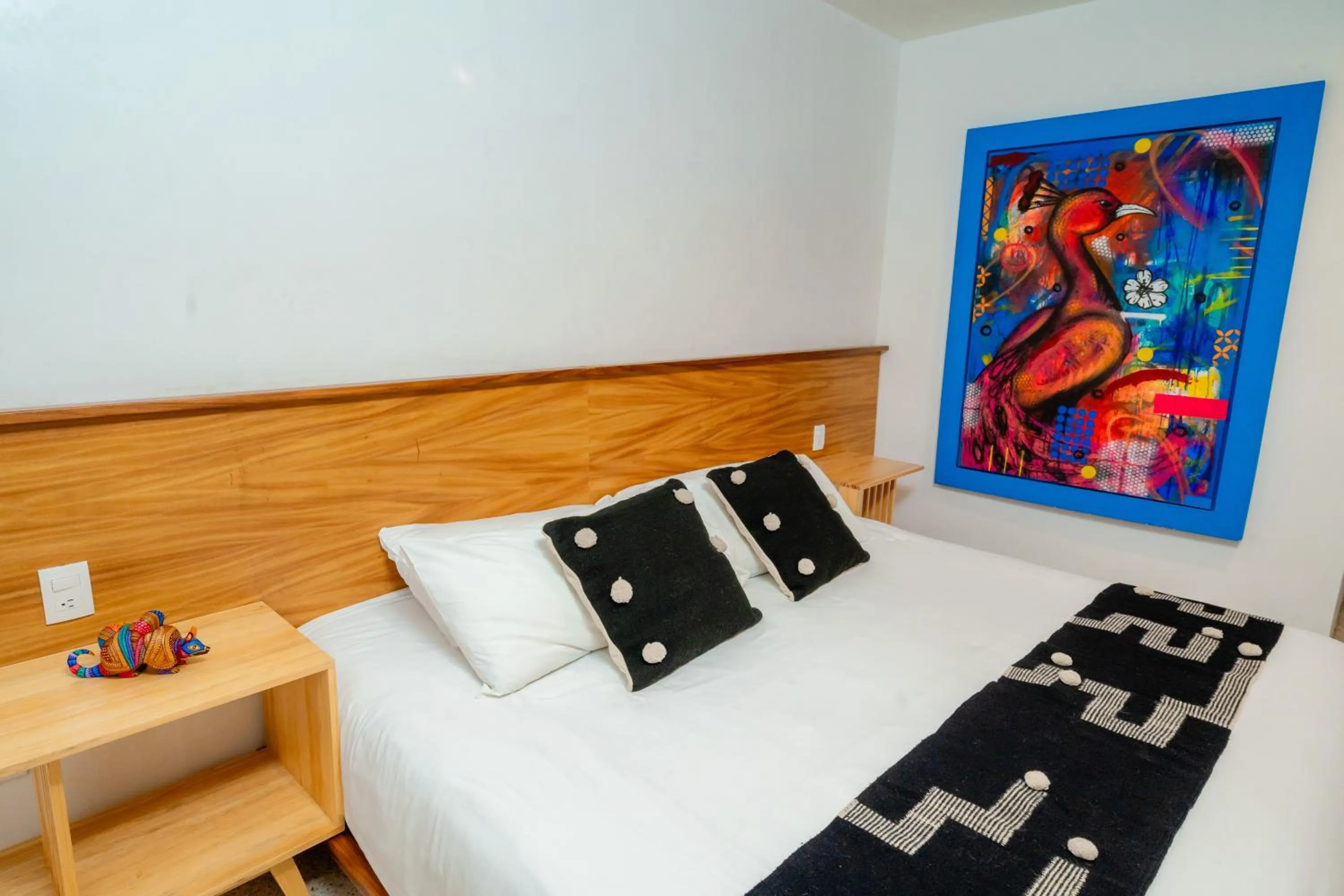 Bedroom, Bed in Hotel Casa de Arte Oaxaca