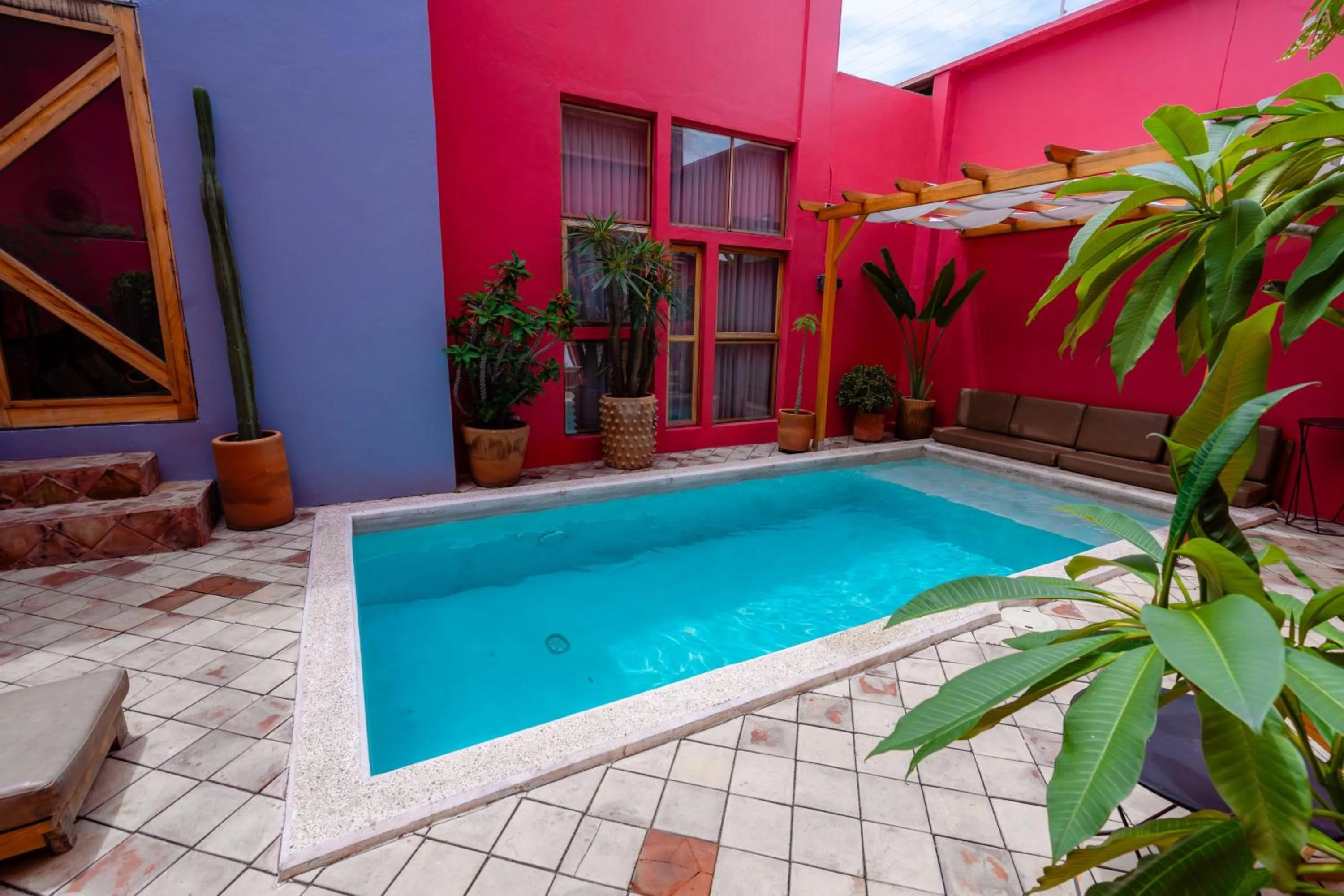 Pool view in Hotel Casa de Arte Oaxaca